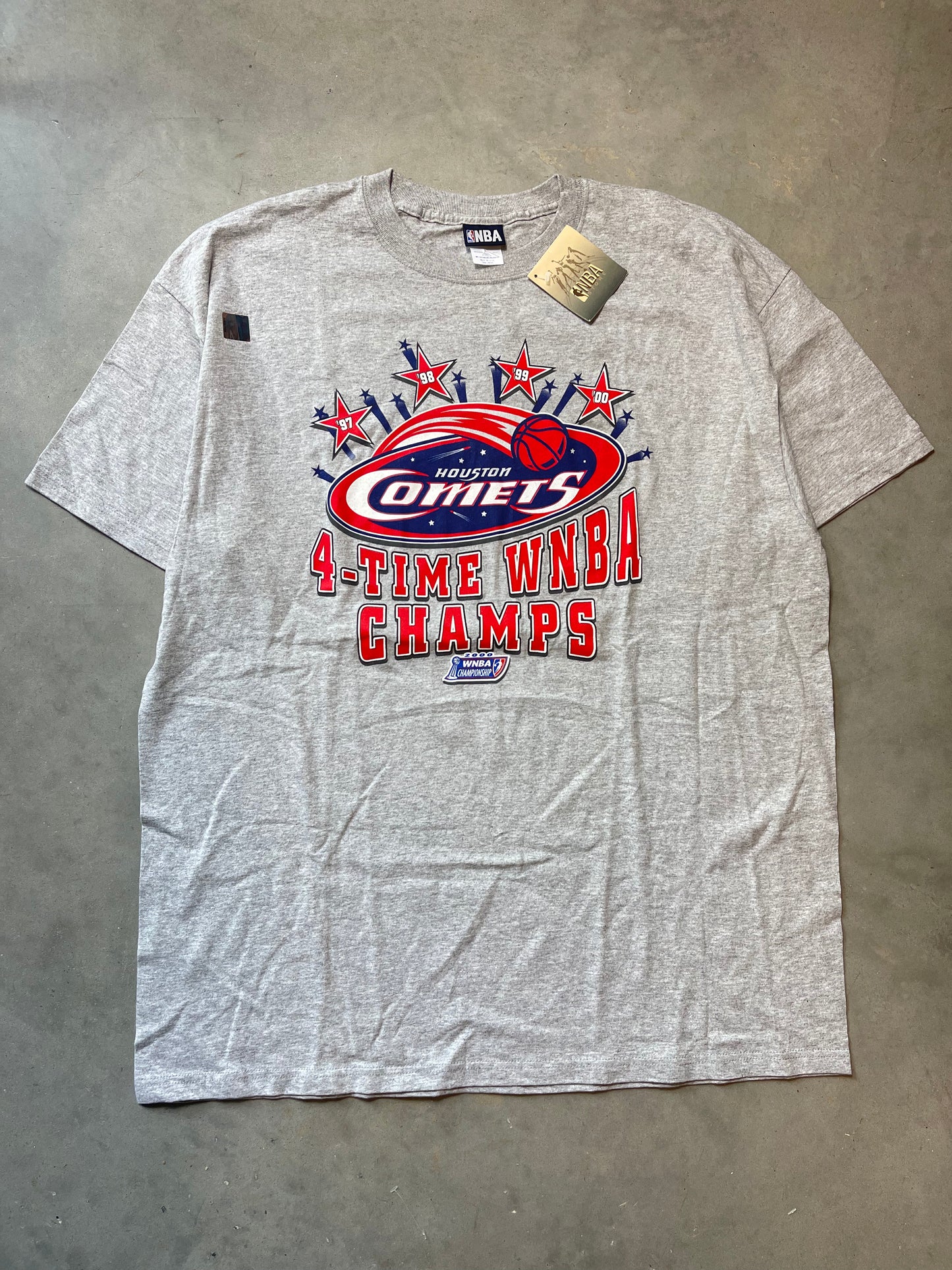 2000 Houston Comets Vintage 4-Time WNBA Champions Tee - Deadstock (XXL)