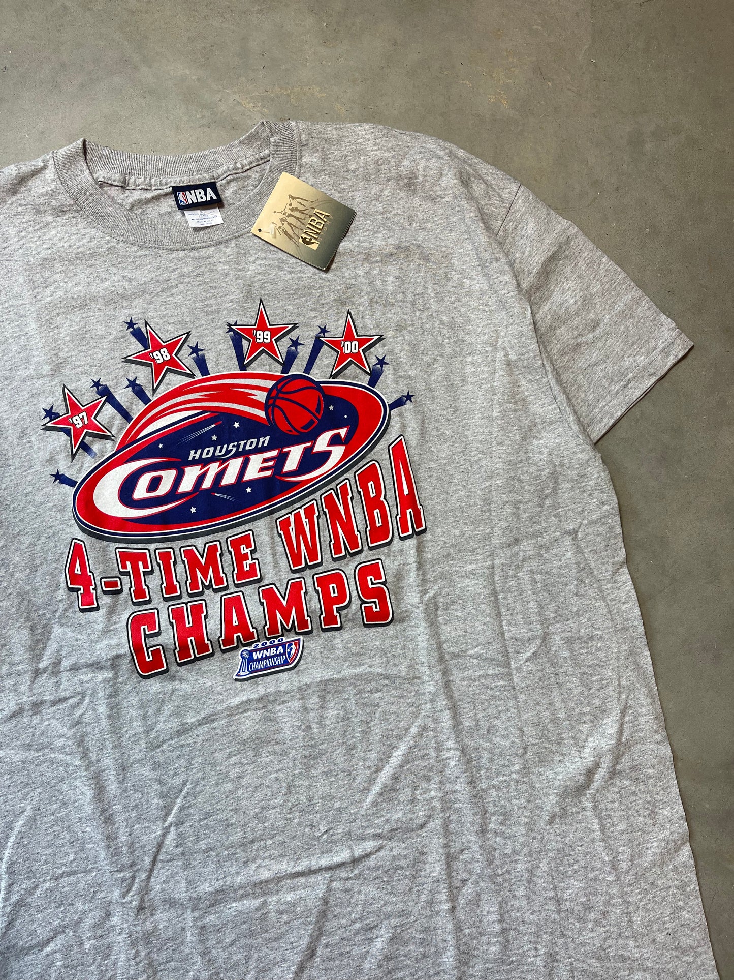 2000 Houston Comets Vintage 4-Time WNBA Champions Tee - Deadstock (XXL)