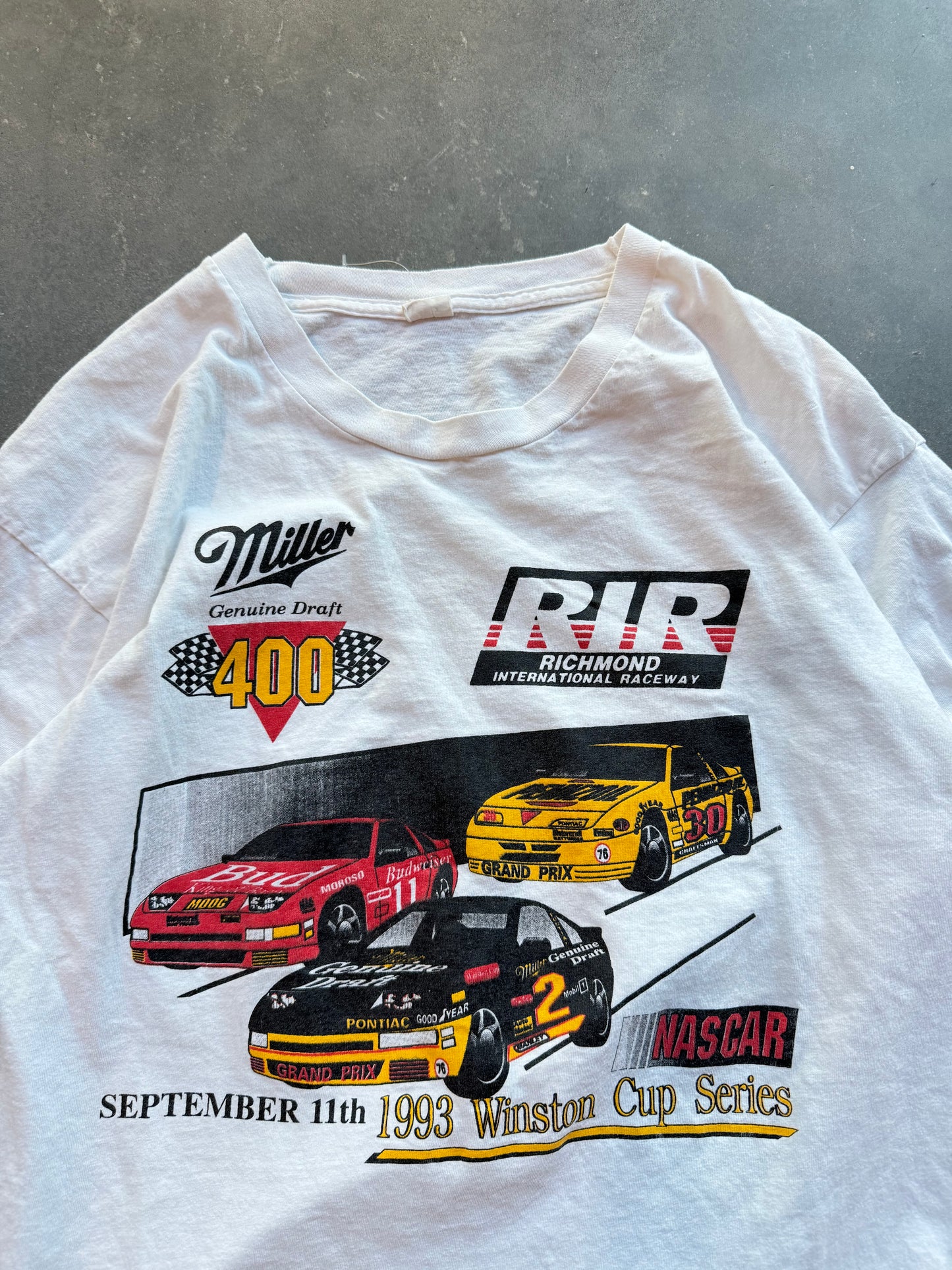 1993 Miller Genuine Draft Vintage Richmond International Raceway NASCAR Tee (XL)