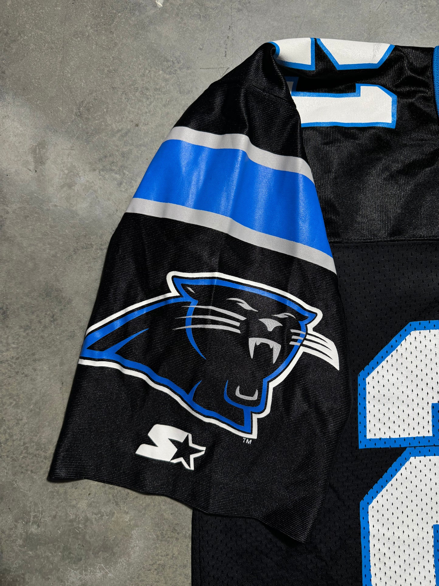 90’s Carolina Panthers Tim Biakabutuka Vintage Black Starter NFL Jersey (Large)