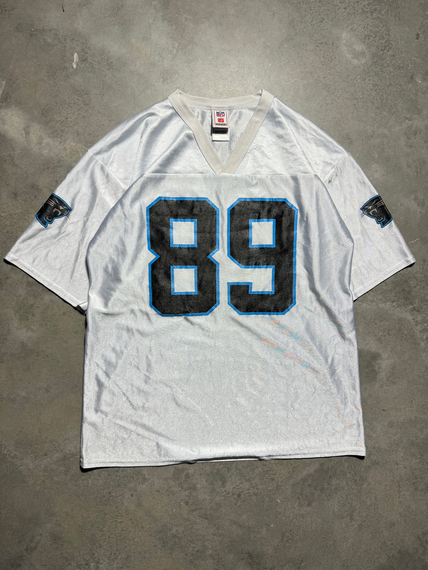 00’s Carolina Panthers Steve Smith Vintage White NFL Jersey (Large)