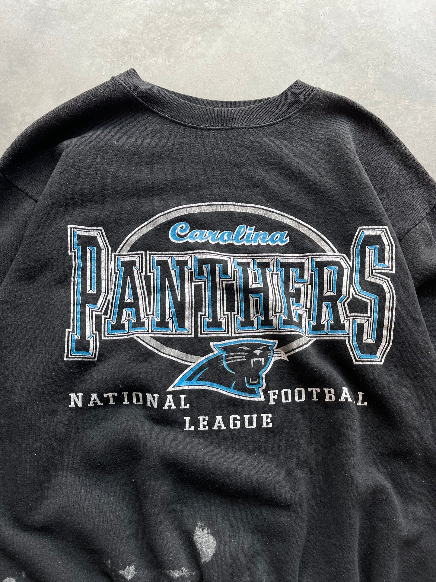 90’s Carolina Panthers Vintage Distressed NFL Crewneck (Medium)