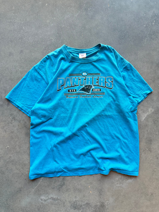 00’s Carolina Panthers Vintage Electric Blue NFC South NFL Tee (XL)