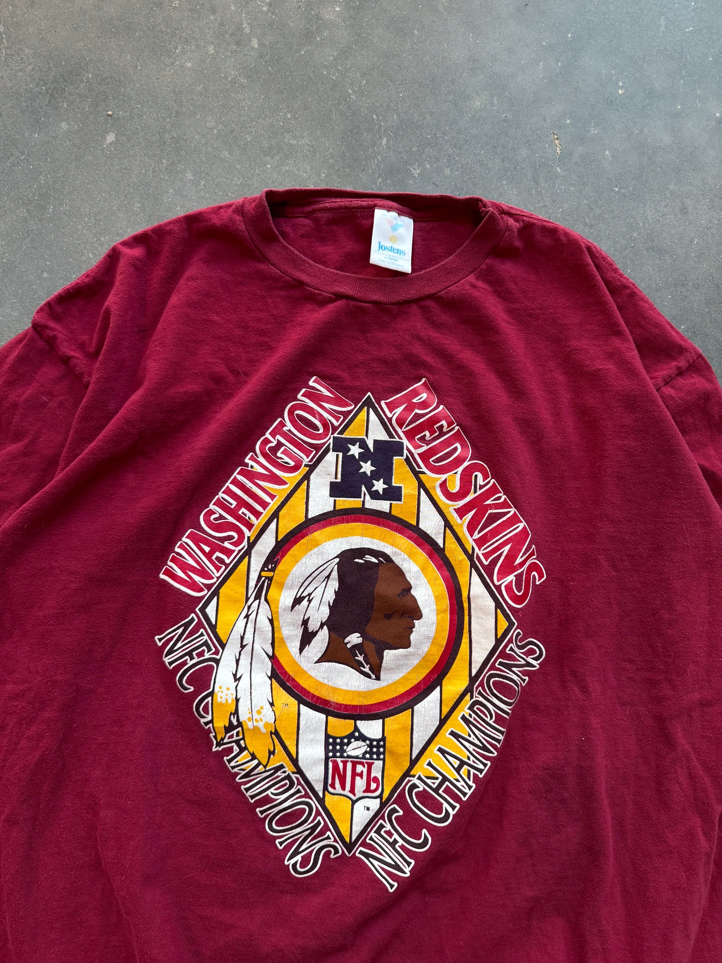 1991 Washington Redskins Vintage NFC Champions NFL Tee (XL)