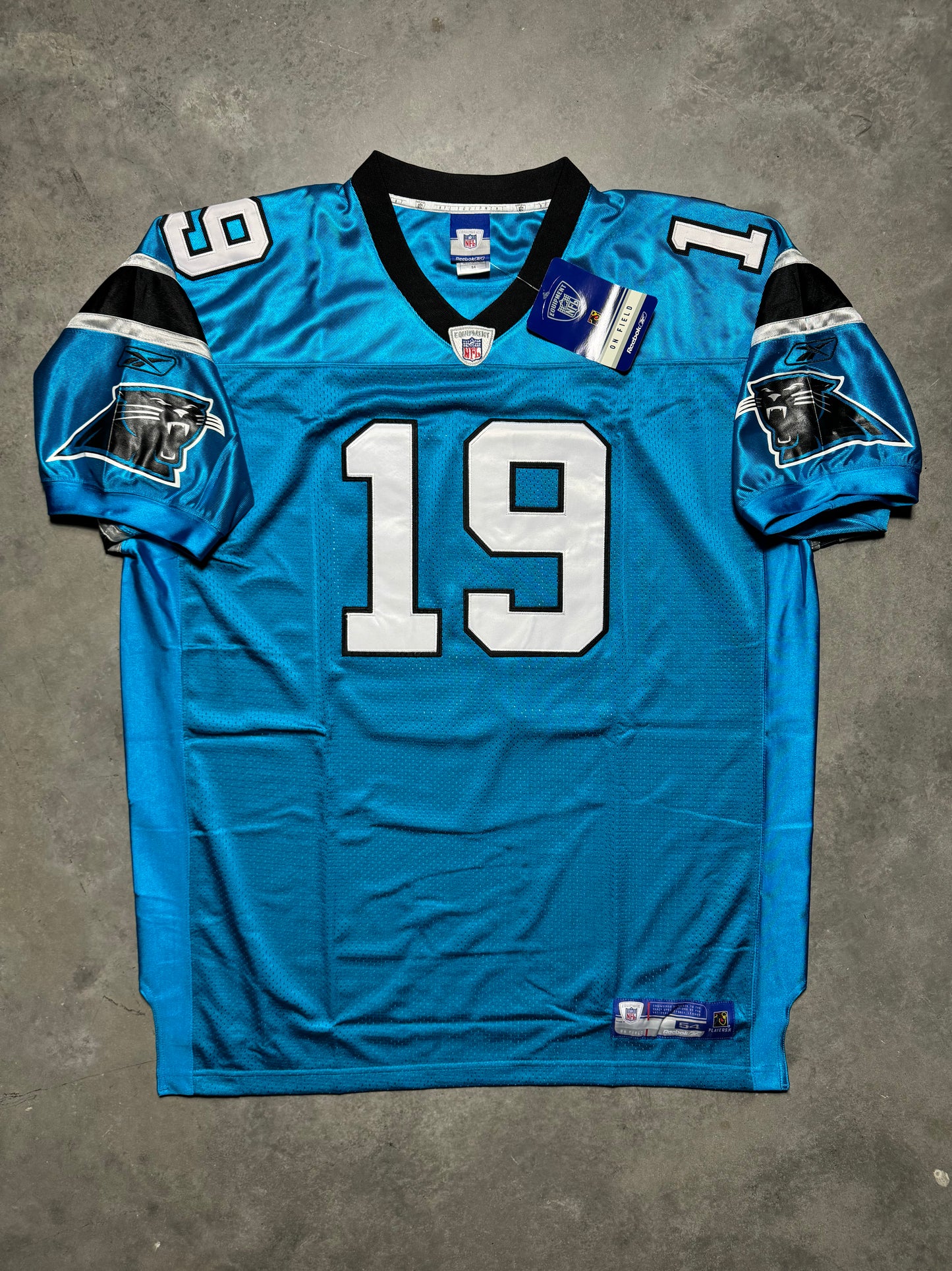 2006 Carolina Panthers Keyshawn Johnson Vintage Electric Blue Alternate Stitched NFL Reebok Authentic Jersey - Deadstock (54/XXXL)