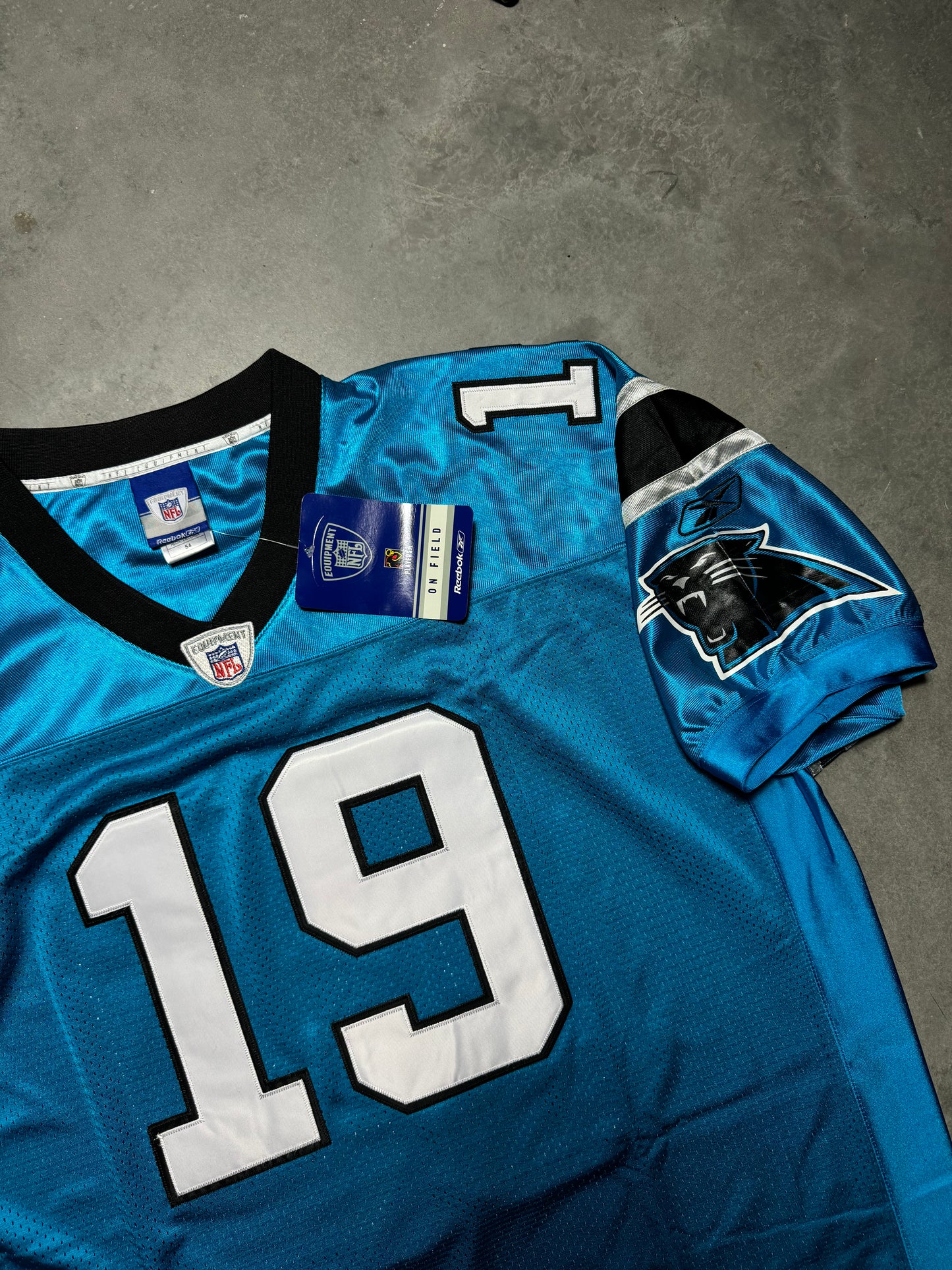 2006 Carolina Panthers Keyshawn Johnson Vintage Electric Blue Alternate Stitched NFL Reebok Authentic Jersey - Deadstock (54/XXXL)