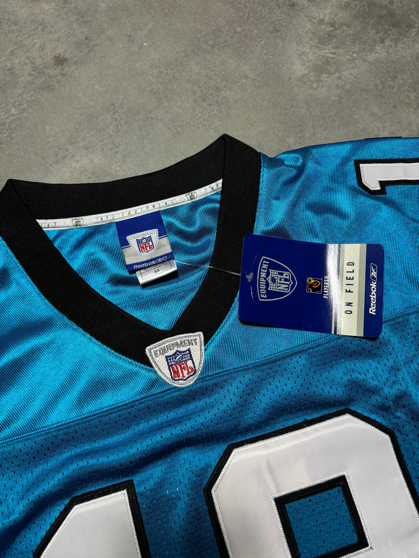 2006 Carolina Panthers Keyshawn Johnson Vintage Electric Blue Alternate Stitched NFL Reebok Authentic Jersey - Deadstock (54/XXXL)