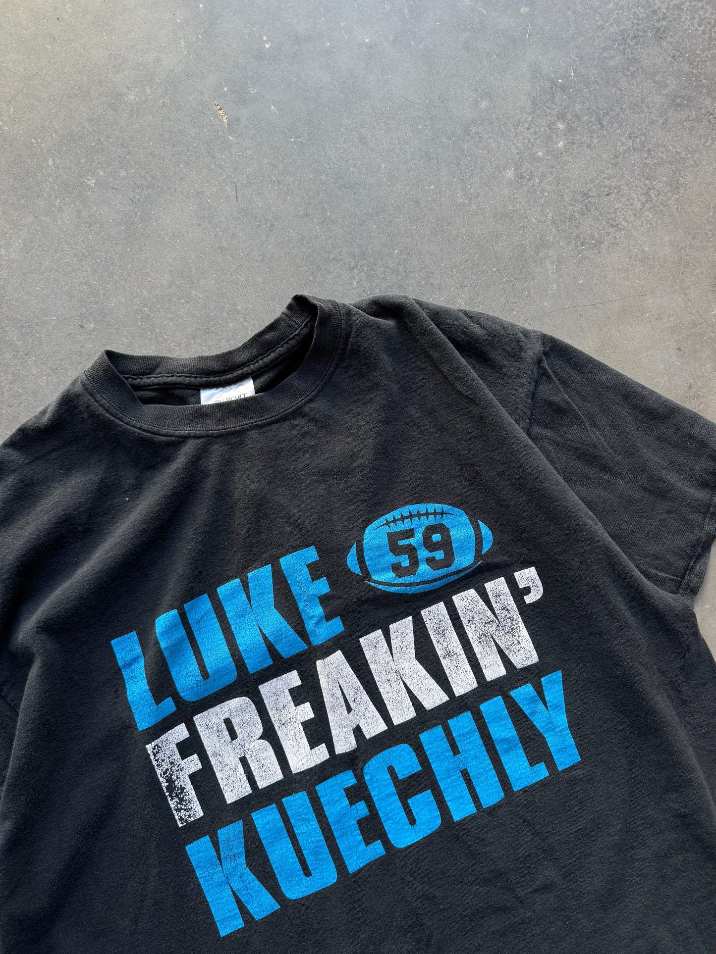 2010’s Carolina Panthers Luke Freakin’ Kuechly Vintage NFL Tee (Large)