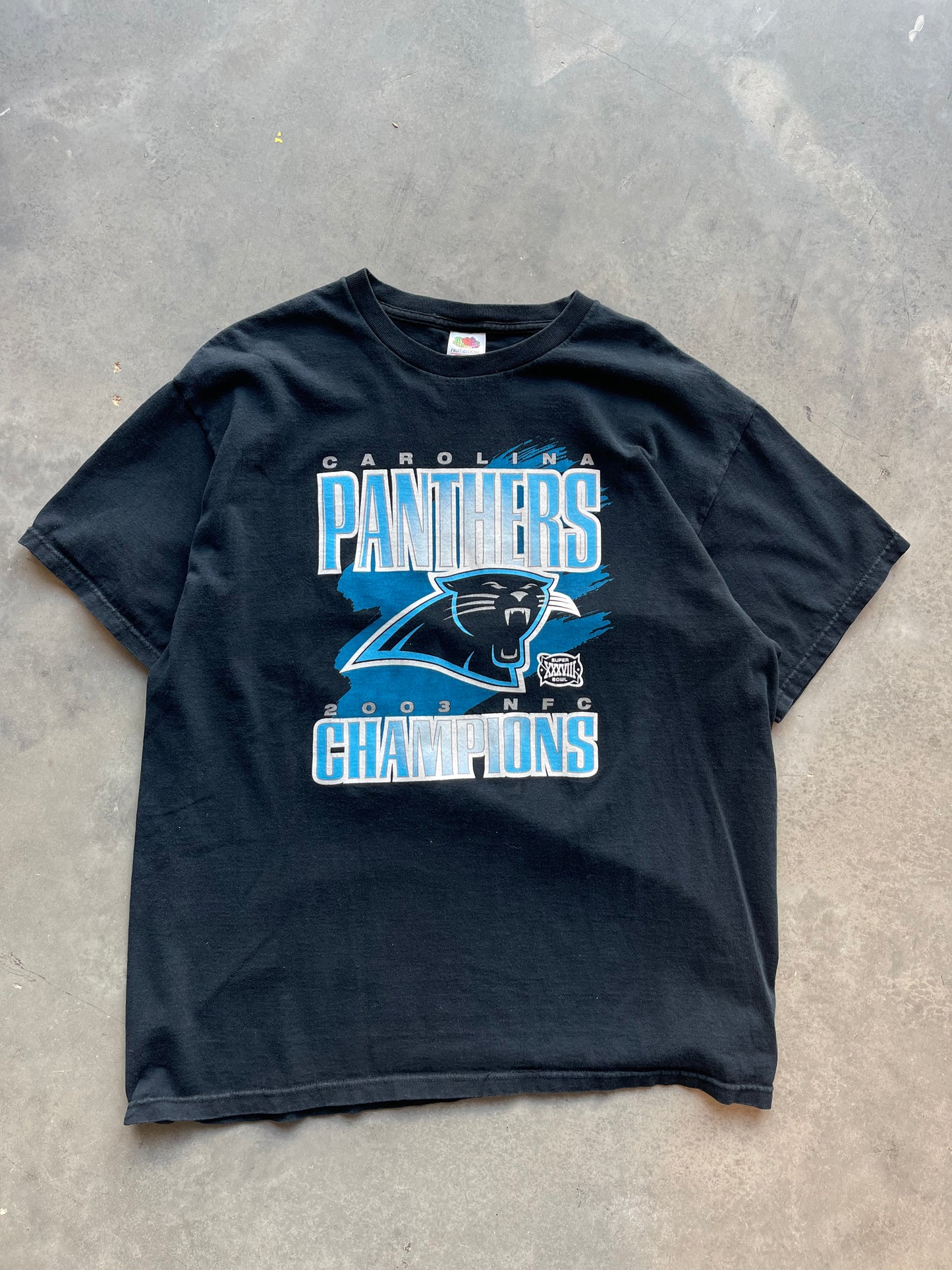 2003 Carolina Panthers Vintage NFC Champions NFL Tee (XXL)