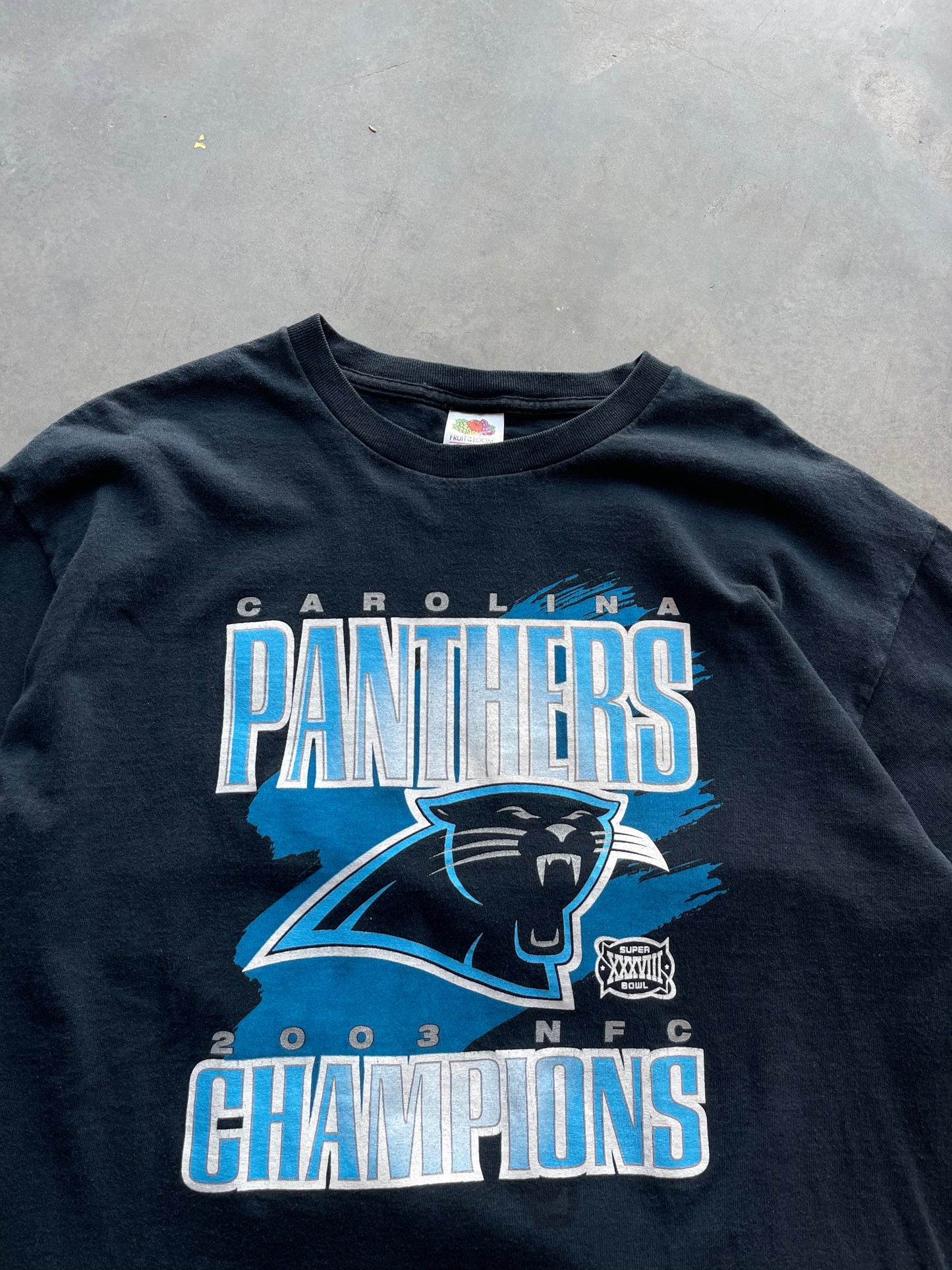 2003 Carolina Panthers Vintage NFC Champions NFL Tee (XL)