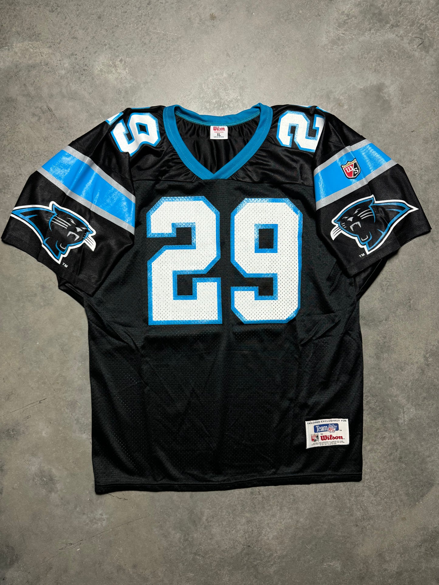 1995 Carolina Panthers Barry Foster Vintage Black Wilson NFL Jersey - Deadstock (XL)