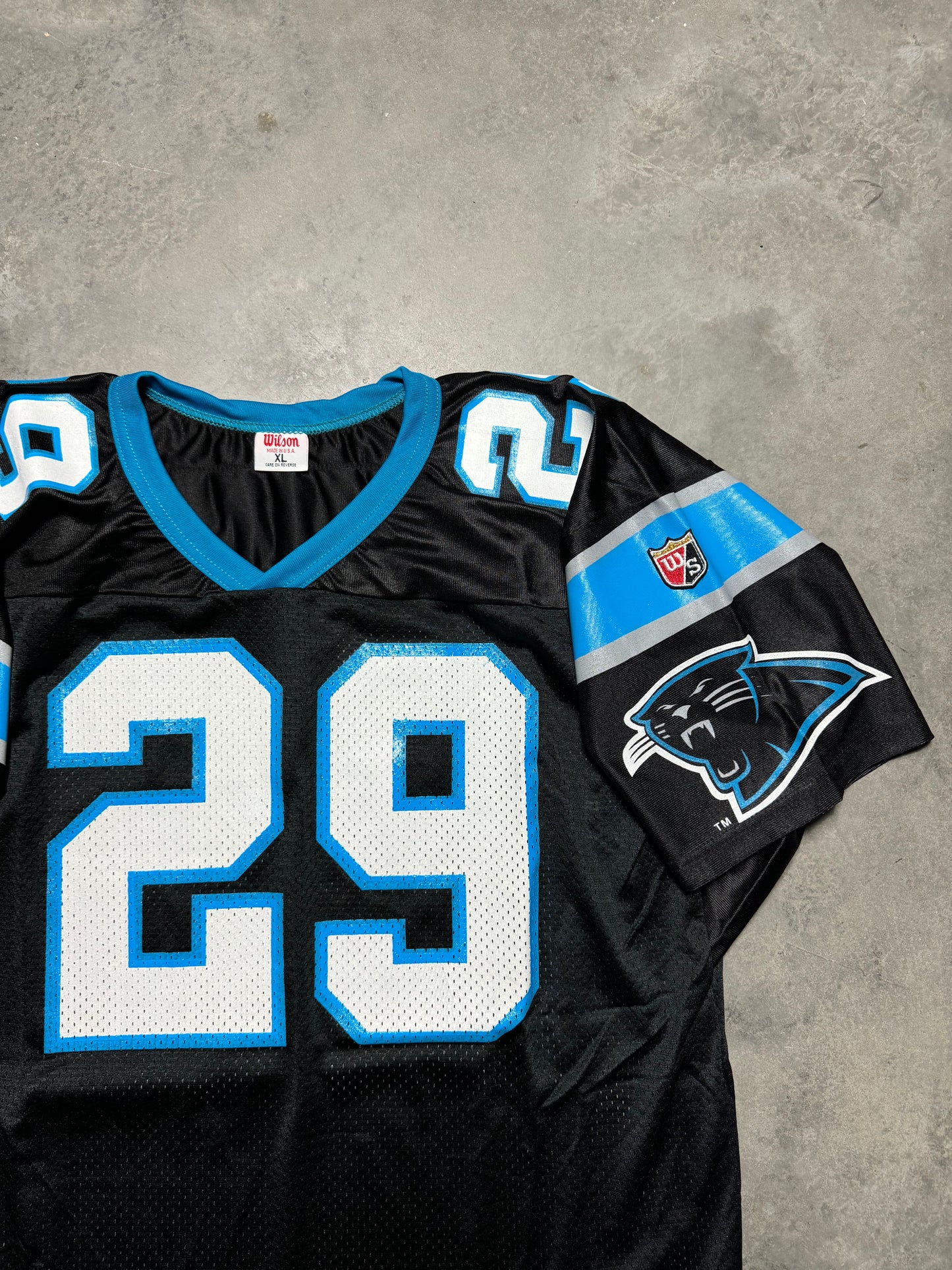 1995 Carolina Panthers Barry Foster Vintage Black Wilson NFL Jersey - Deadstock (XL)
