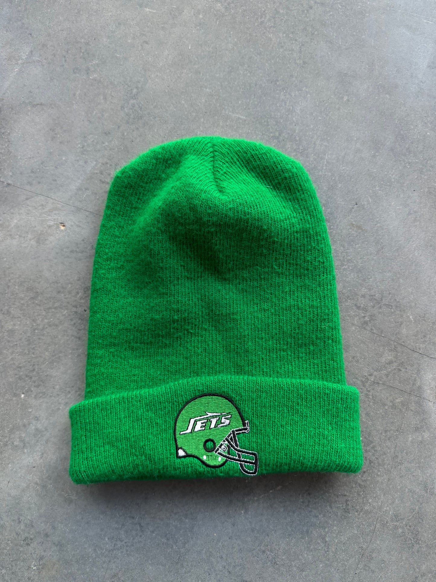 90’s New York Jets Vintage NFL Fleece Beanie (OSFA)