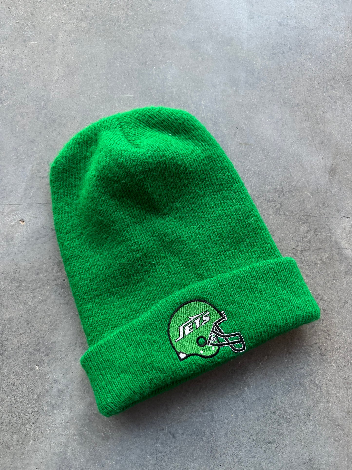 90’s New York Jets Vintage NFL Fleece Beanie (OSFA)