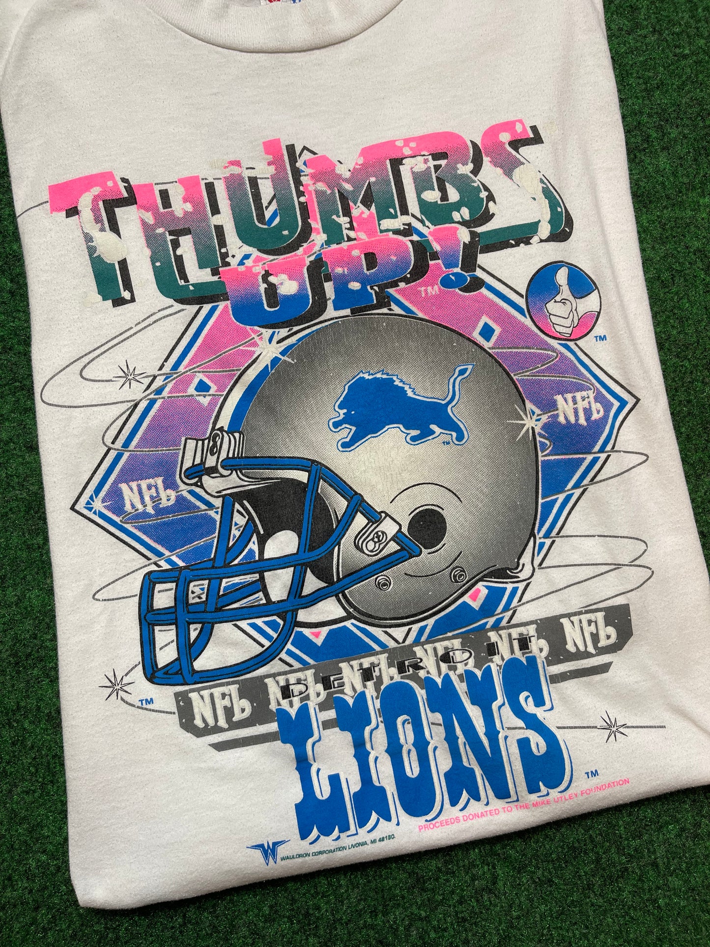 90’s Detroit Lions Thumbs Up Vintage NFL Tee (XL)