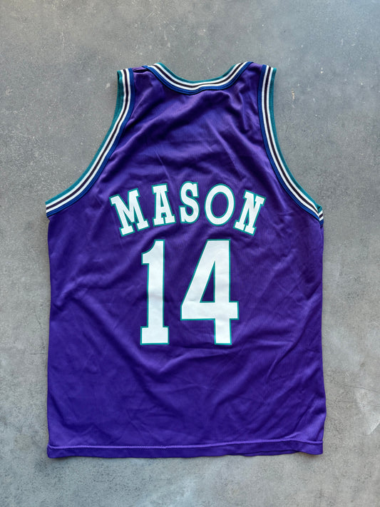 1996/1997 Charlotte Hornets Anthony Mason Vintage Purple Alternate Champion NBA Jersey (44/Large)