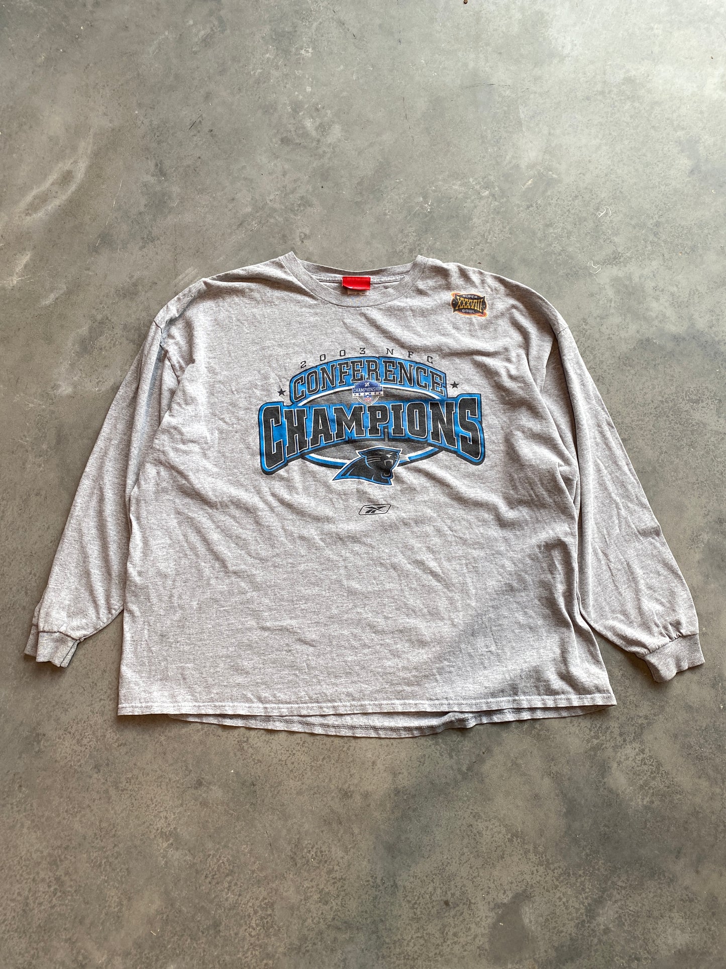 2003 Carolina Panthers Vintage NFC Champions NFL Longsleeve Tee (2XL)