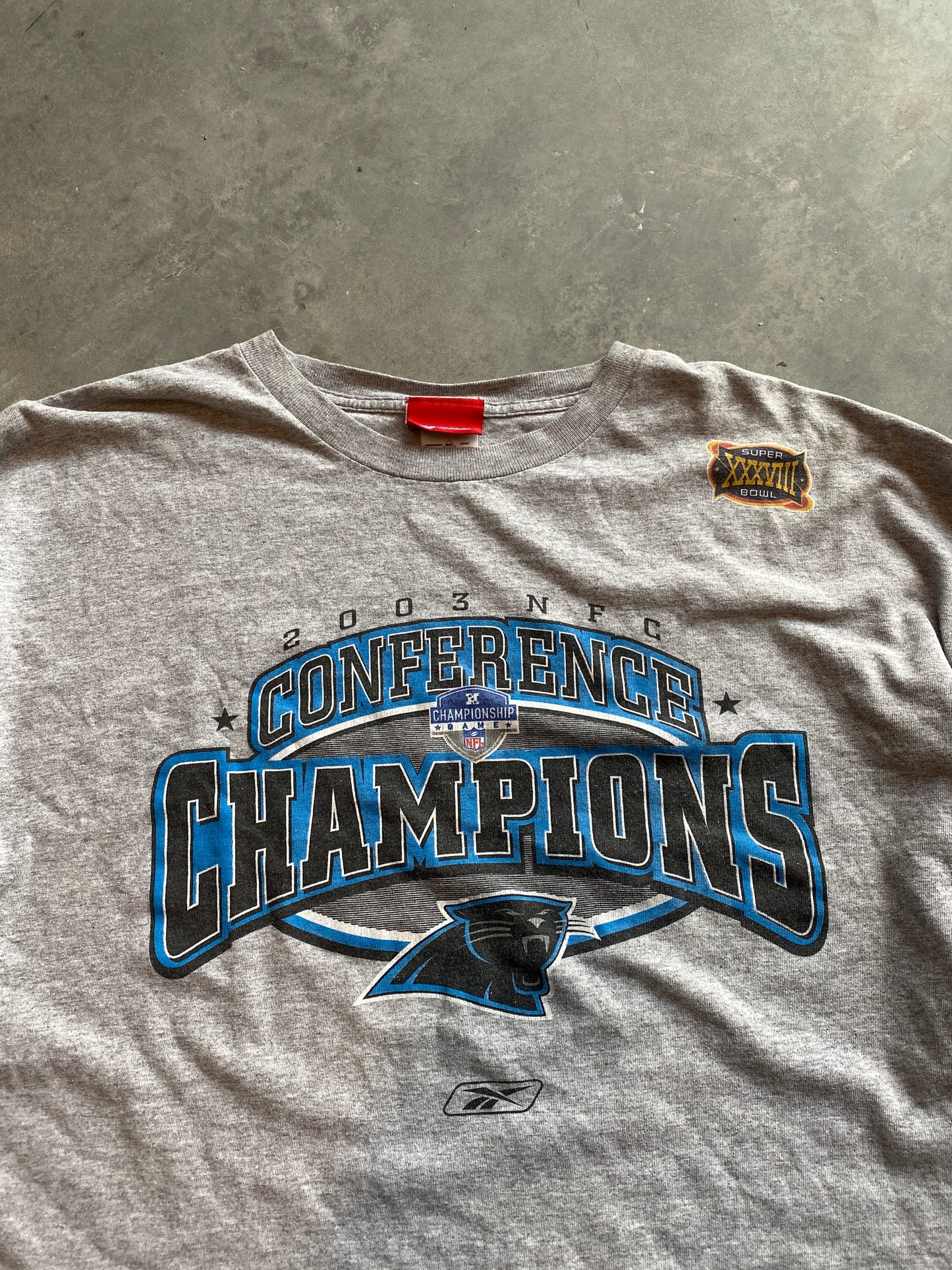 2003 Carolina Panthers Vintage NFC Champions NFL Longsleeve Tee (2XL)