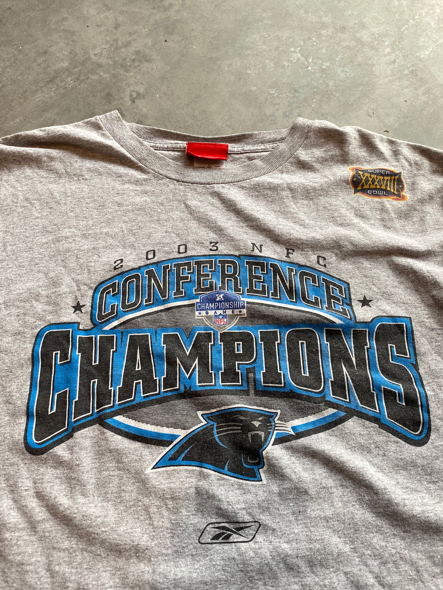 2003 Carolina Panthers Vintage NFC Champions NFL Longsleeve Tee (2XL)