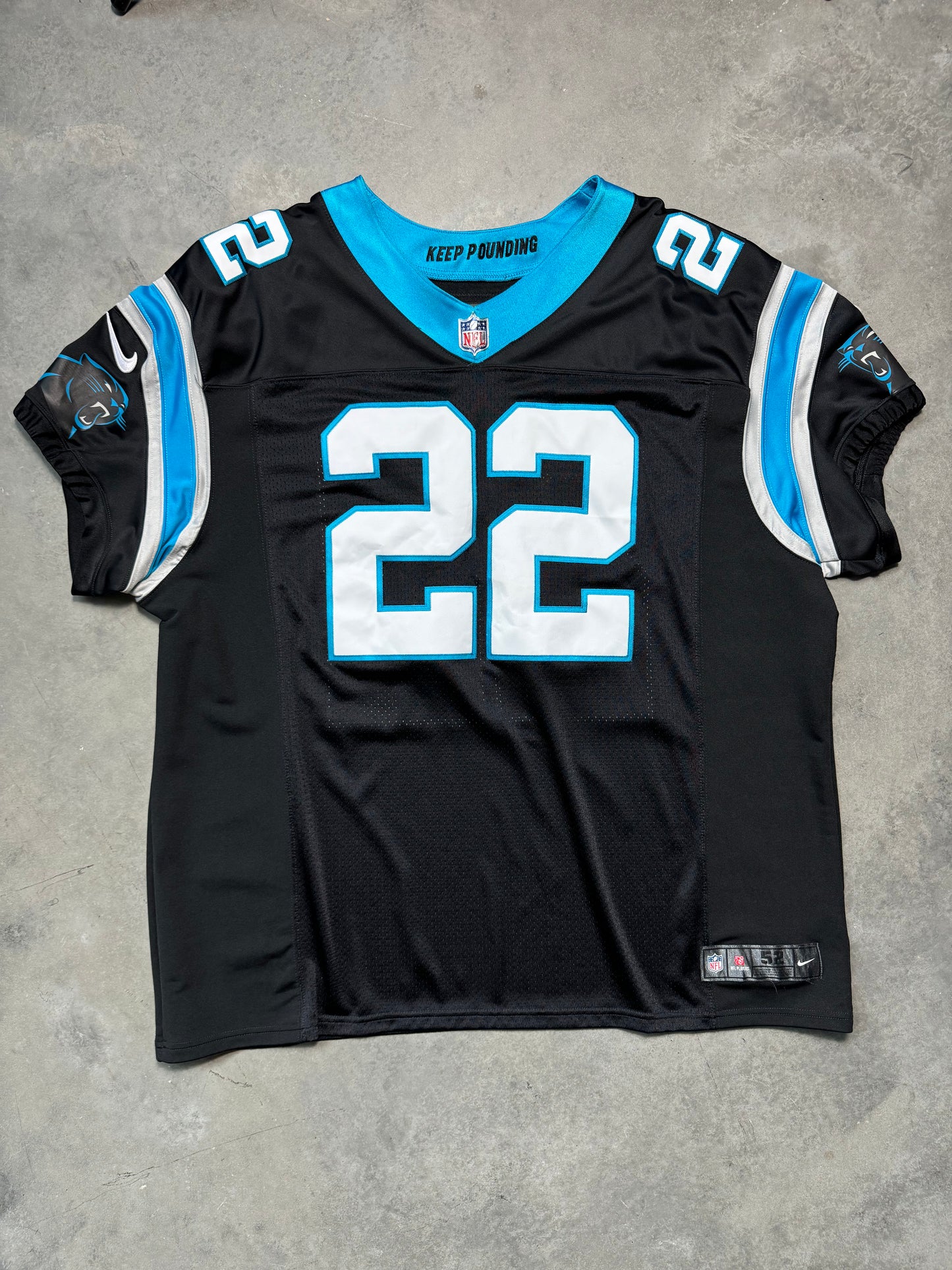 2020 Carolina Panthers Christian McCaffrey Black Nike Vapor FUSE Elite On Field Authentic NFL Jersey (52/XXL)