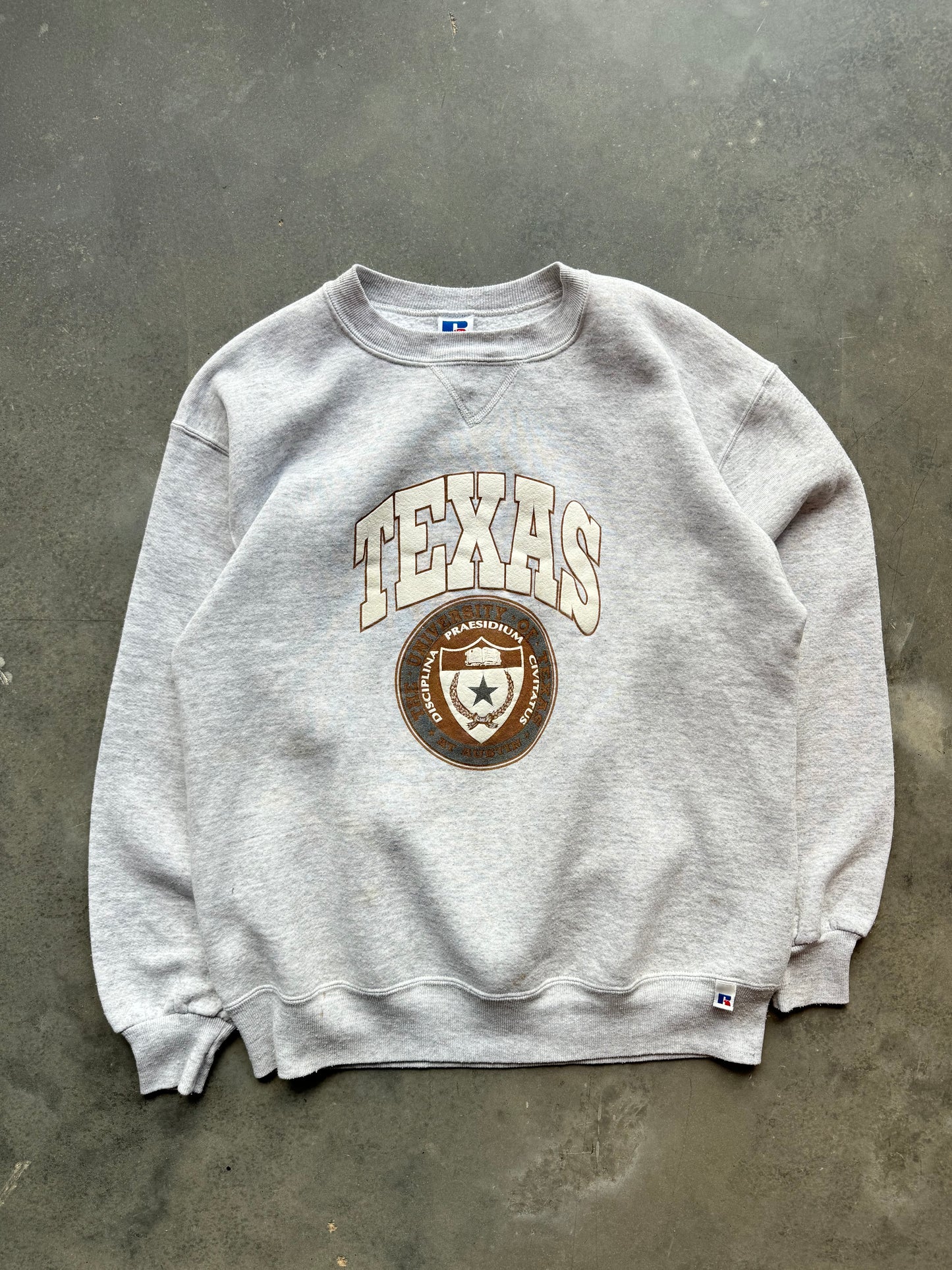 90’s Texas Longhorns Vintage Russell Athletic College Seal Crewneck (Large)