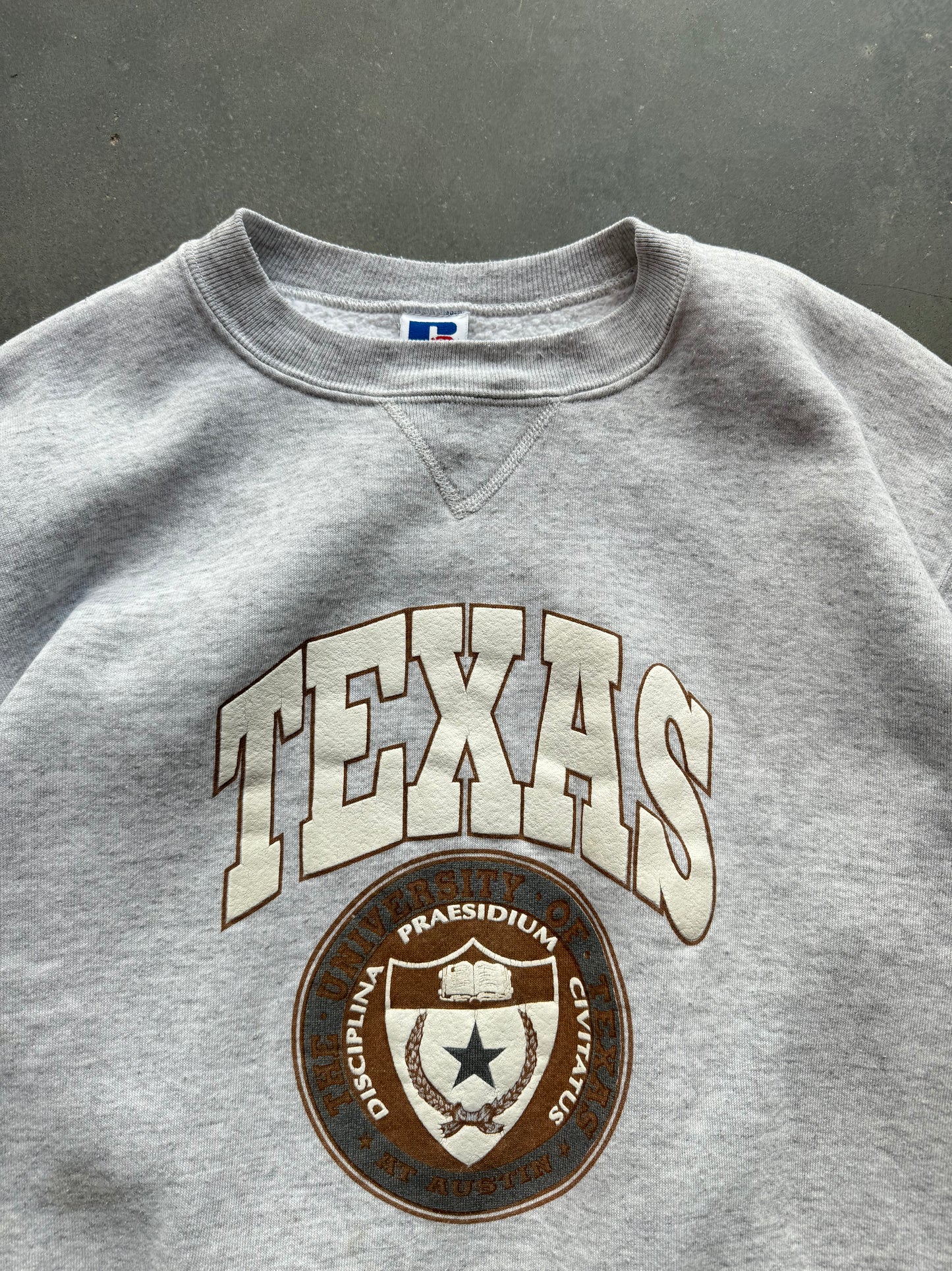 90’s Texas Longhorns Vintage Russell Athletic College Seal Crewneck (Large)