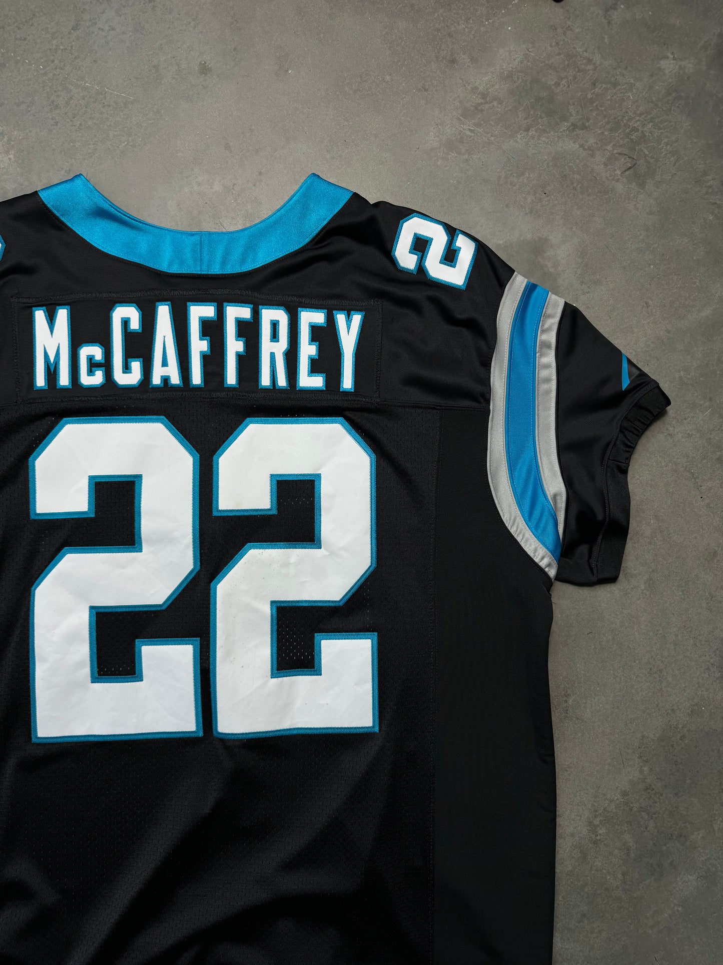 2020 Carolina Panthers Christian McCaffrey Black Nike Vapor FUSE Elite On Field Authentic NFL Jersey (52/XXL)