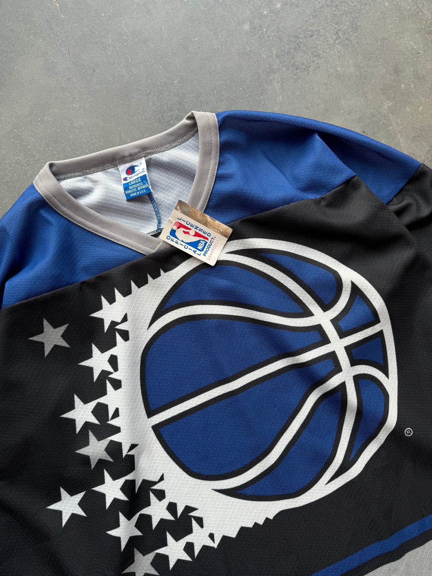 90’s Orlando Magic Vintage Champion NBA Big Logo Hockey Jersey - Deadstock (Large)