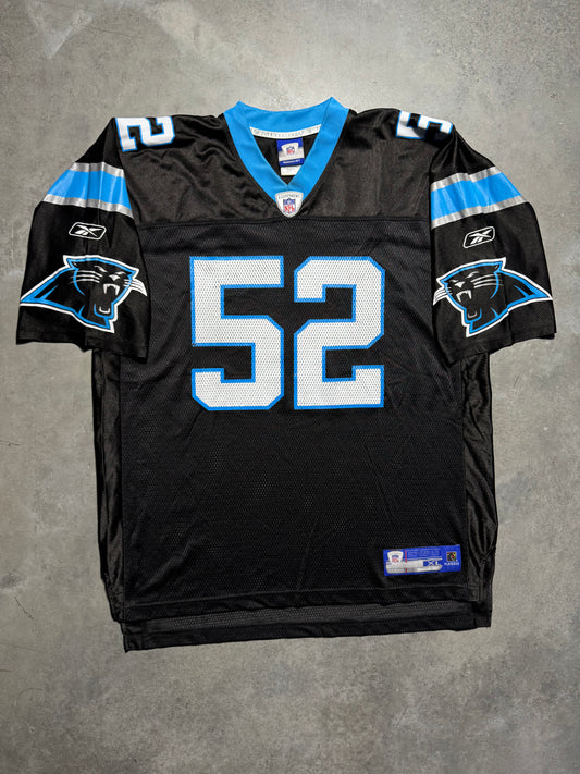 00’s Carolina Panthers Jon Beason Vintage Black Reebok NFL Jersey (XL)