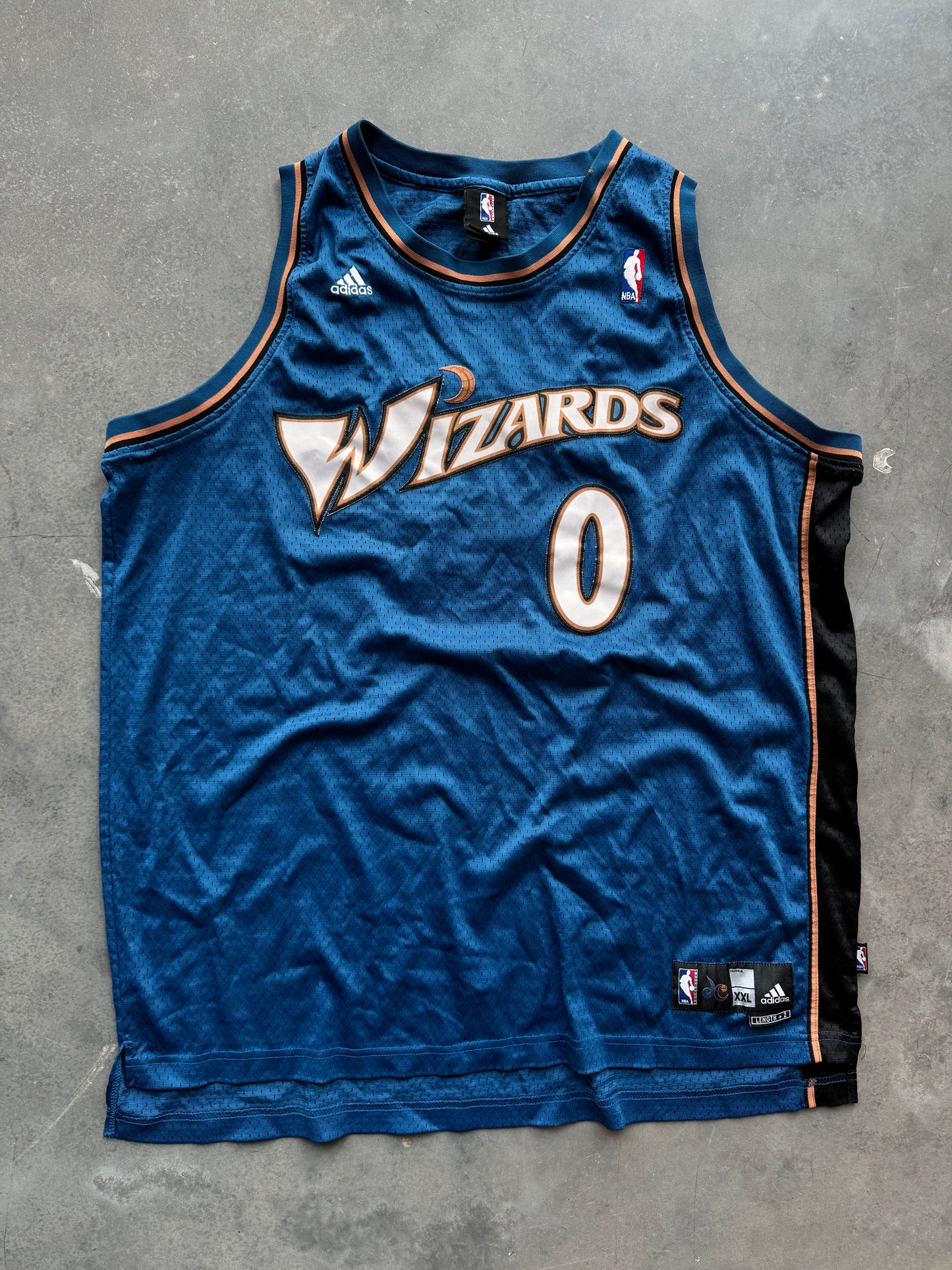 00’s Washington Wizards Gilbert Arenas Vintage Adidas Stitched NBA Swingman Jersey (XXL)