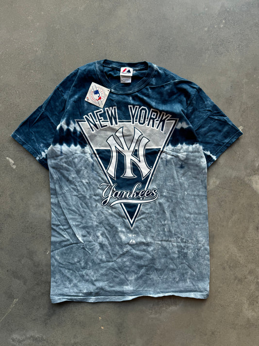 90’s New York Yankees Vintage Majestic Tie Dye MLB Baseball Tee - Deadstock (Medium)