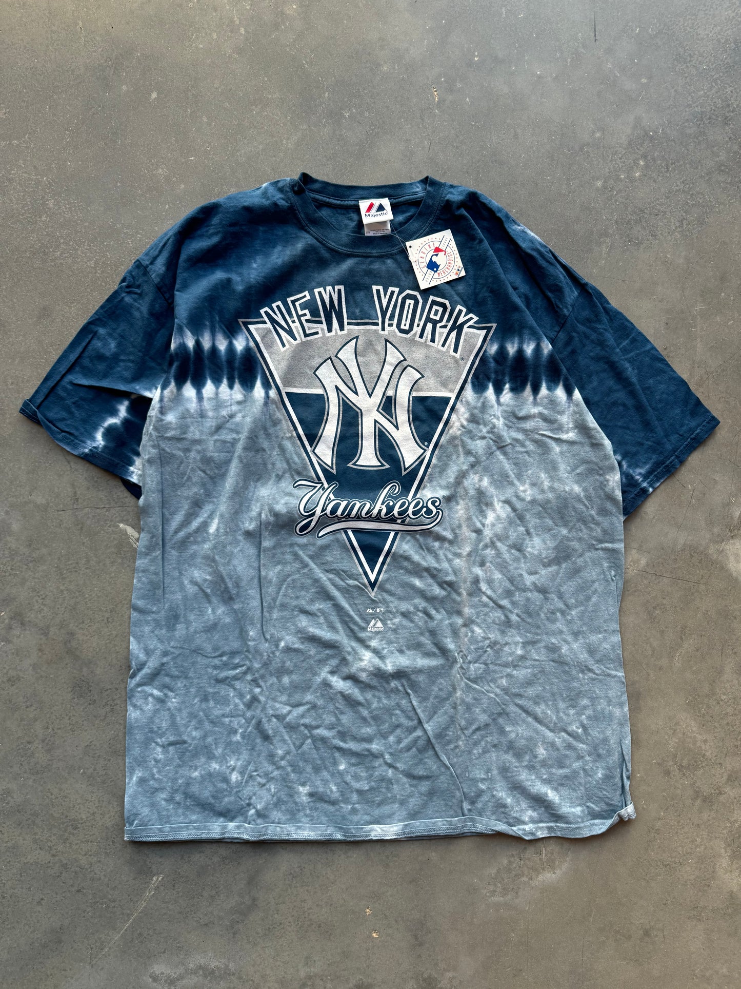 90’s New York Yankees Vintage Majestic Tie Dye MLB Baseball Tee - Deadstock (XXL)