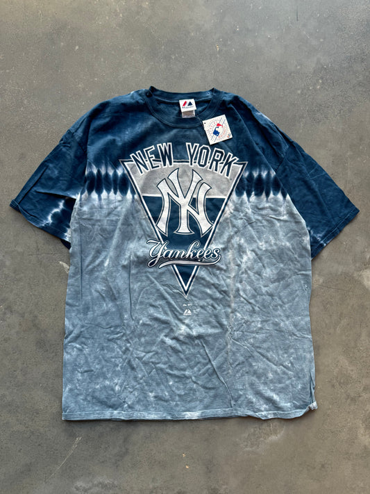 90’s New York Yankees Vintage Majestic Tie Dye MLB Baseball Tee - Deadstock (XXL)