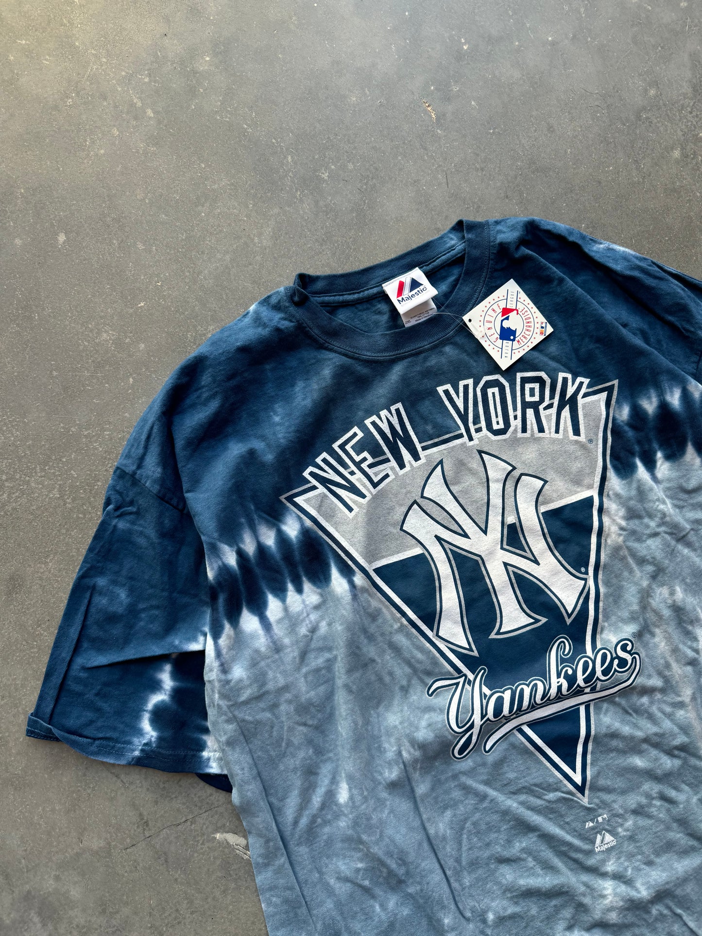 90’s New York Yankees Vintage Majestic Tie Dye MLB Baseball Tee - Deadstock (XXL)