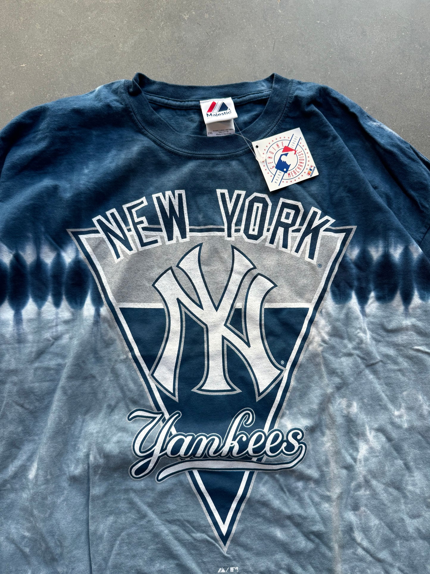 90’s New York Yankees Vintage Majestic Tie Dye MLB Baseball Tee - Deadstock (XXL)