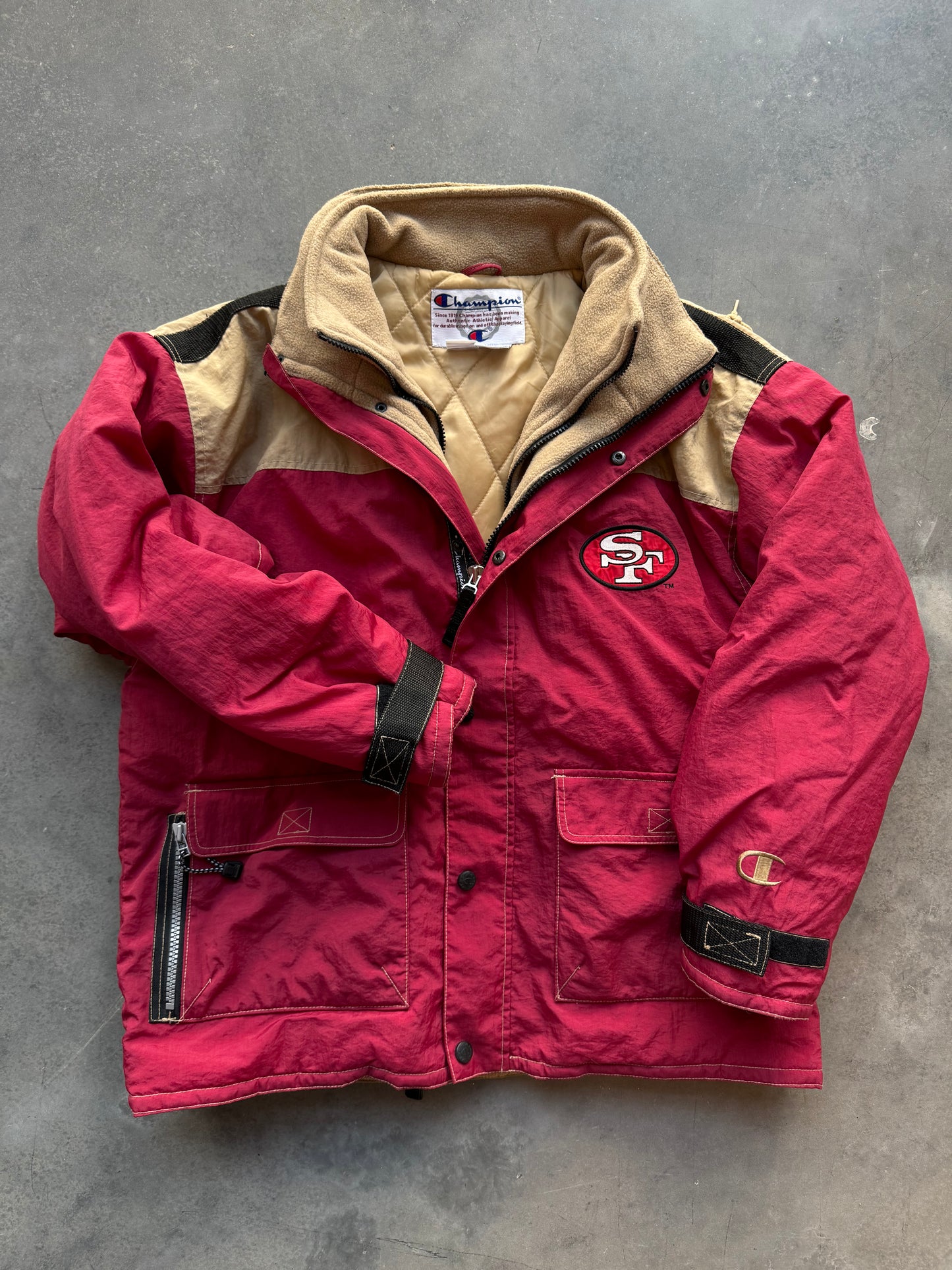 90’s San Francisco 49ers Champions Heavyweight NFL Ski Jacket (XL)