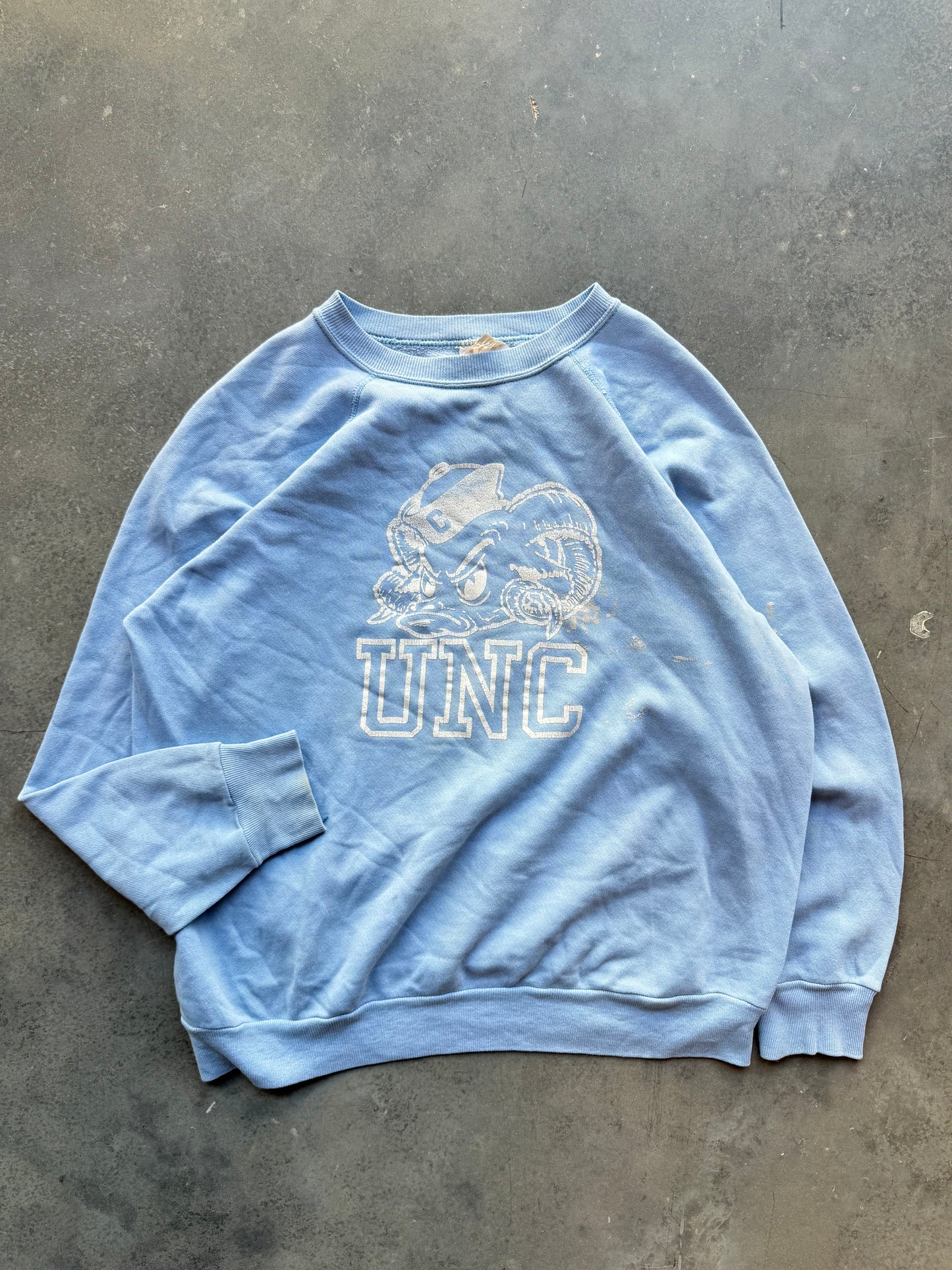 80’s UNC North Carolina Tarheels Vintage Light Blue College Crewneck (Medium)