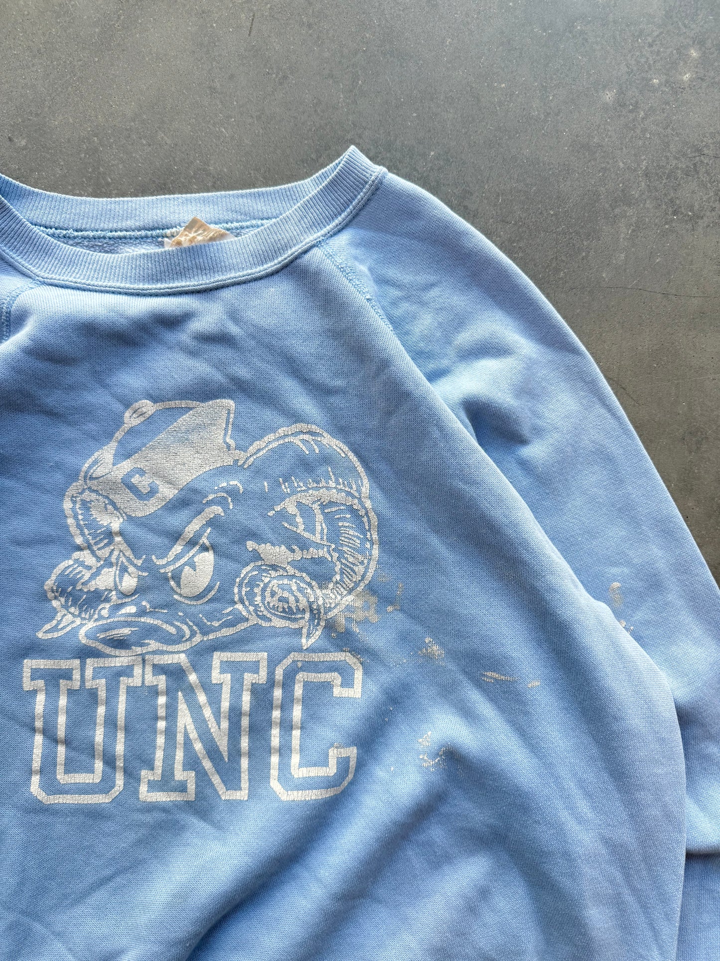 80’s UNC North Carolina Tarheels Vintage Light Blue College Crewneck (Medium)