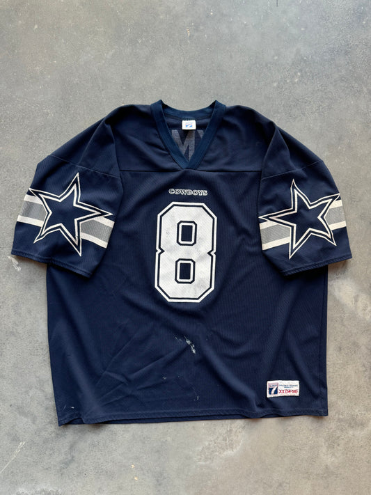 90’s Dallas Cowboys Troy Aikman Vintage Logo 7 NFL Jersey (Boxy XXL)