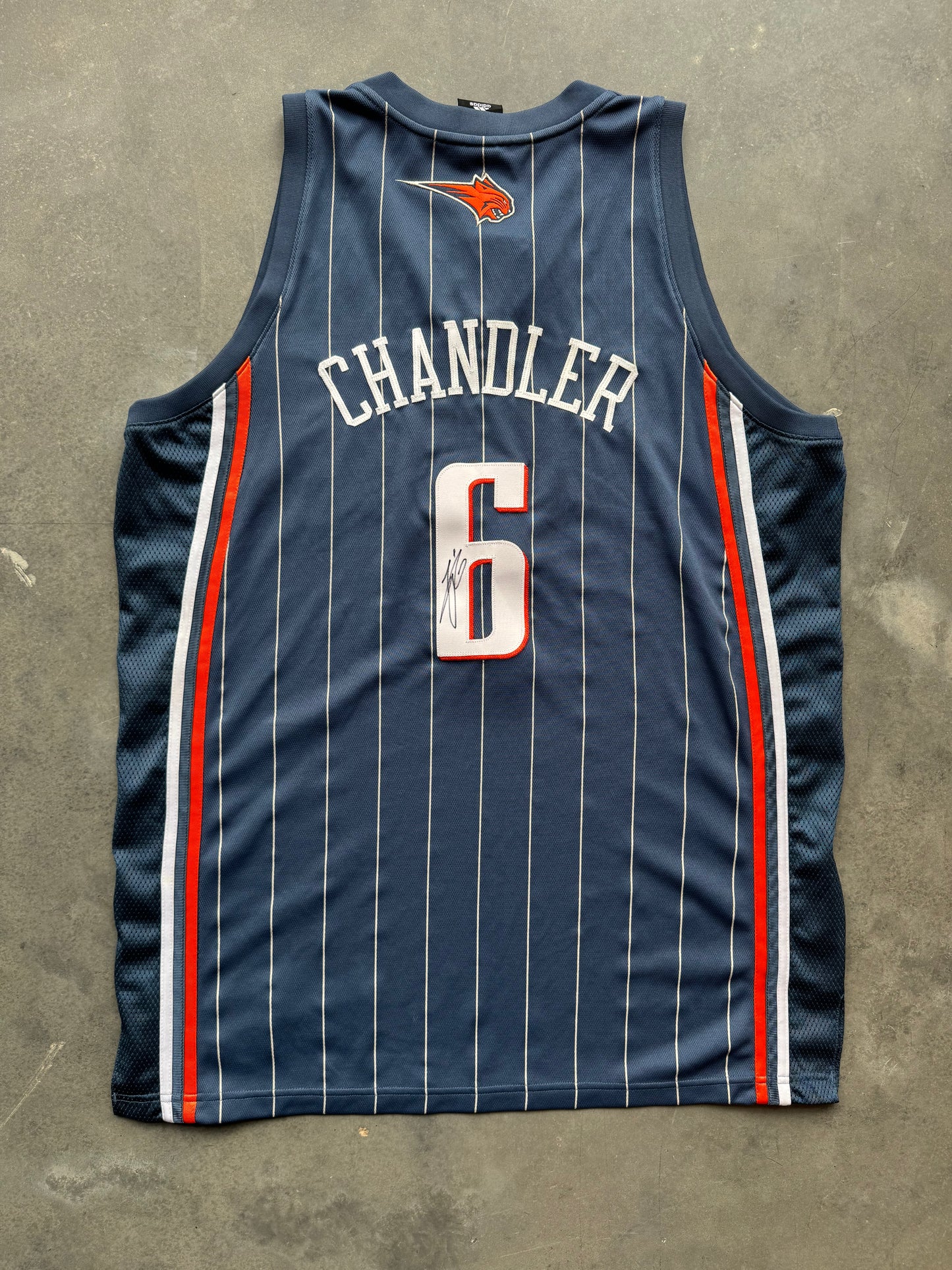 2009/2010 Charlotte Bobcats Tyson Chandler Vintage Adidas Authentic Fully Stitched NBA Jersey - Deadstock & Signed (48/XL)