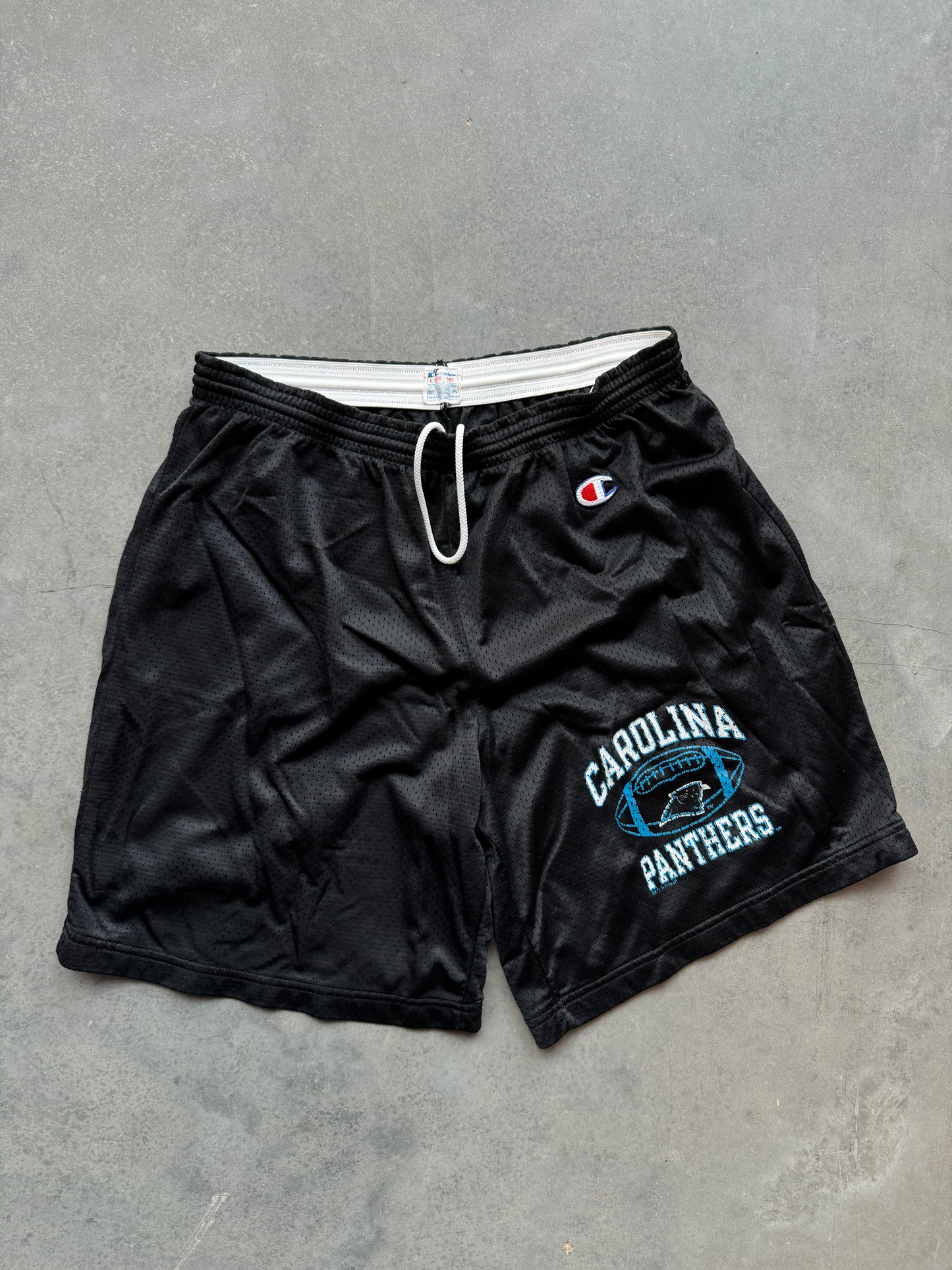 90’s Carolina Panthers Vintage Champion NFL Mesh Shorts (Large)