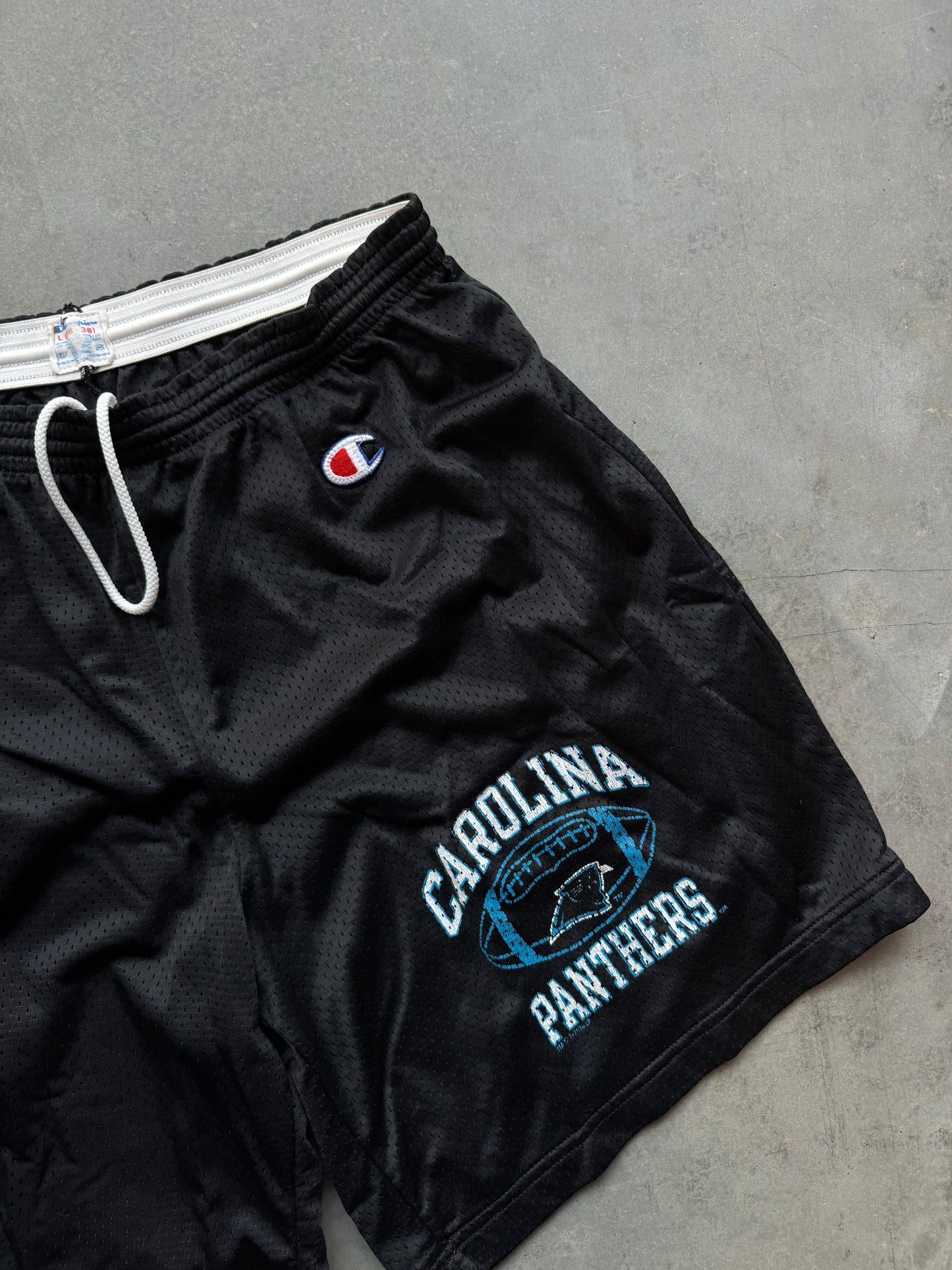 90’s Carolina Panthers Vintage Champion NFL Mesh Shorts (Large)