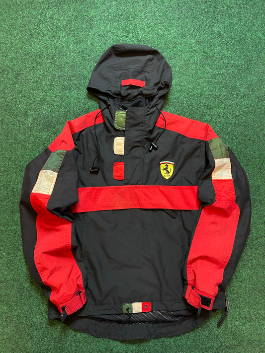 1998 Ferrari Vintage Racing Half Zip Anorak Pullover Jacket (Medium)