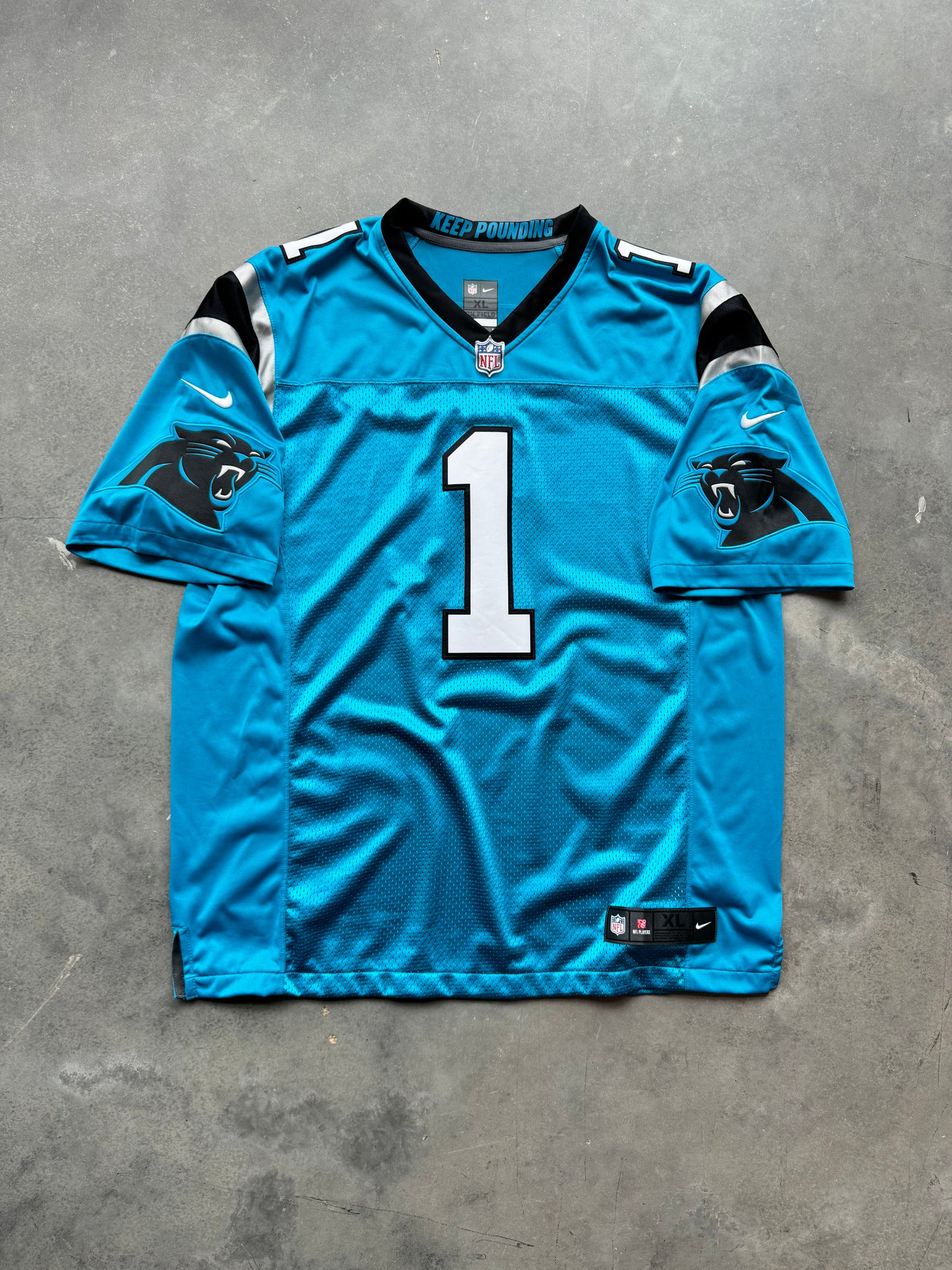 2017 Carolina Panthers Cam Newton Nike Blue Alternate Limited Authentic Stitched NFL Jersey (XL)