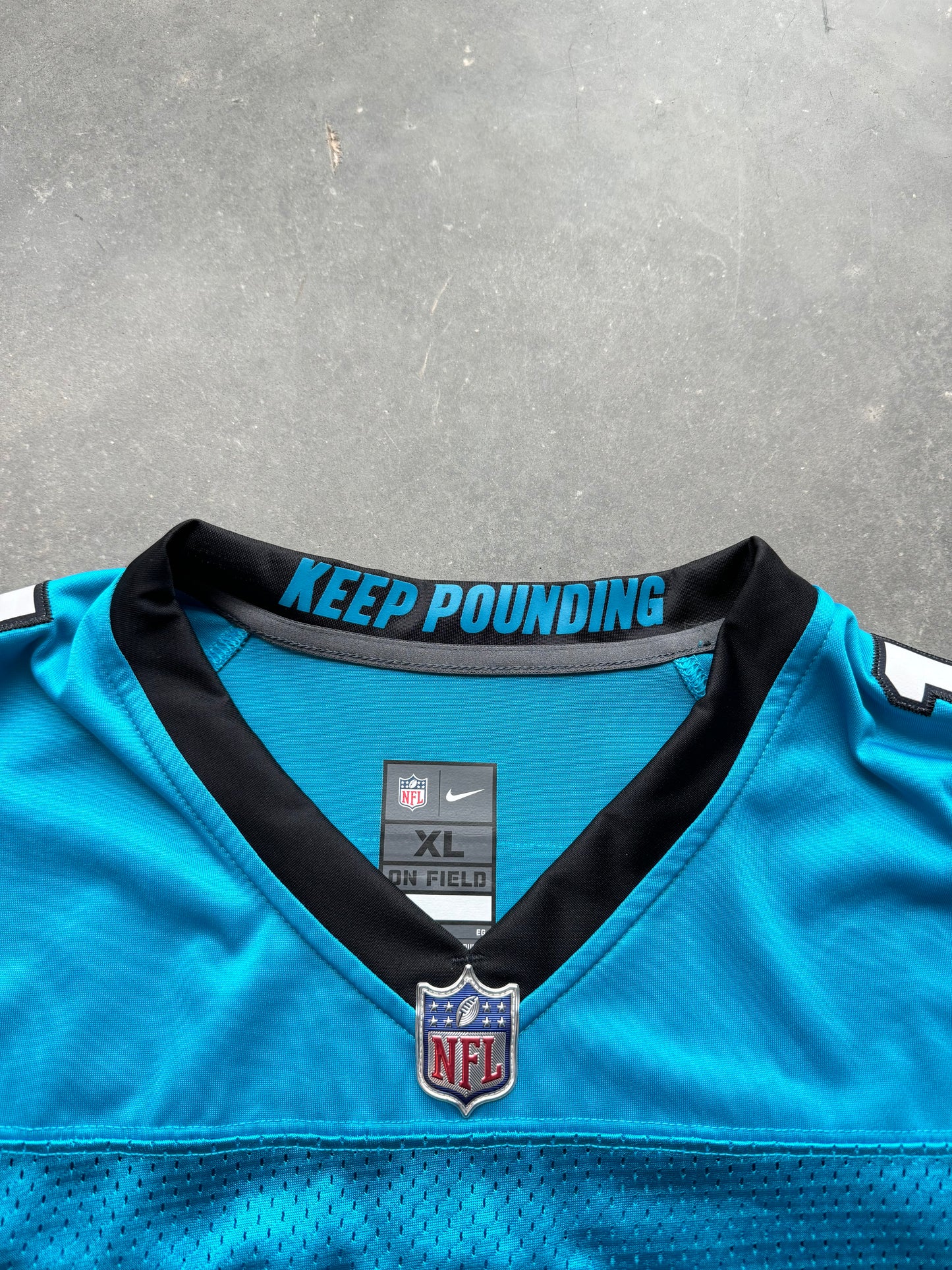 2017 Carolina Panthers Cam Newton Nike Blue Alternate Limited Authentic Stitched NFL Jersey (XL)