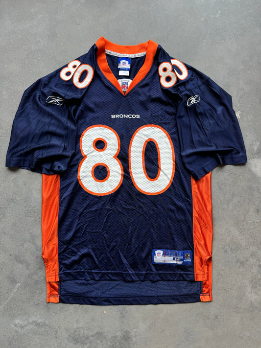 00’s Denver Broncos Rod Smith Vintage Reebok Navy NFL Jersey (Medium)