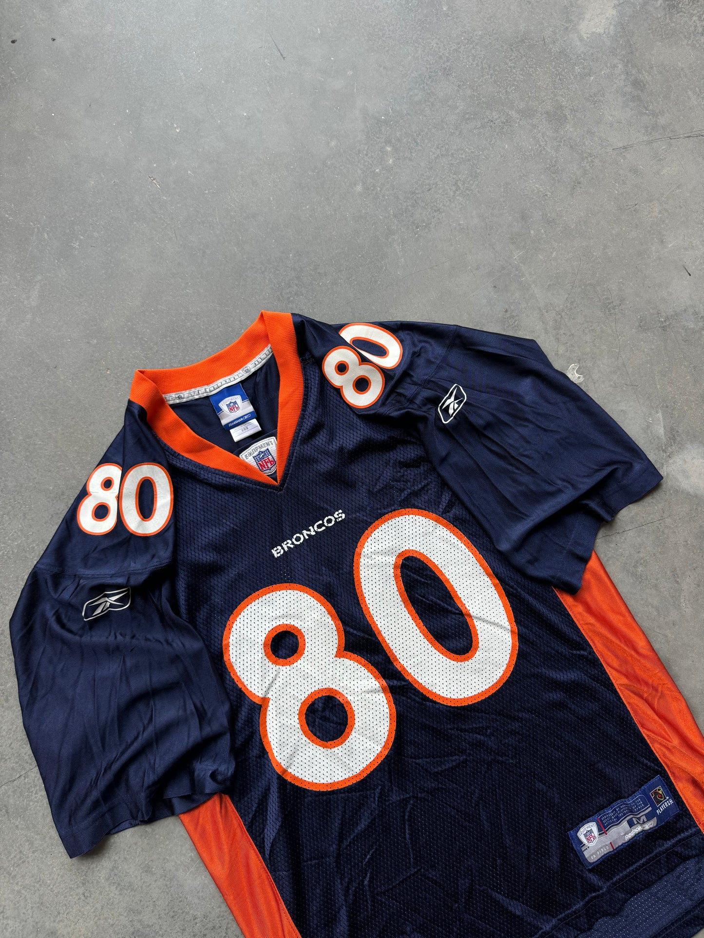 00’s Denver Broncos Rod Smith Vintage Reebok Navy NFL Jersey (Medium)