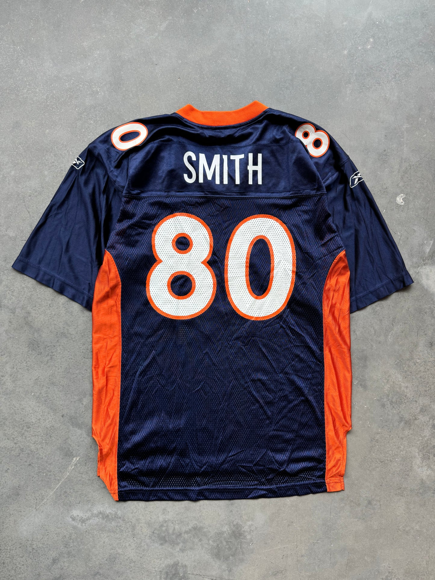 00’s Denver Broncos Rod Smith Vintage Reebok Navy NFL Jersey (Medium)