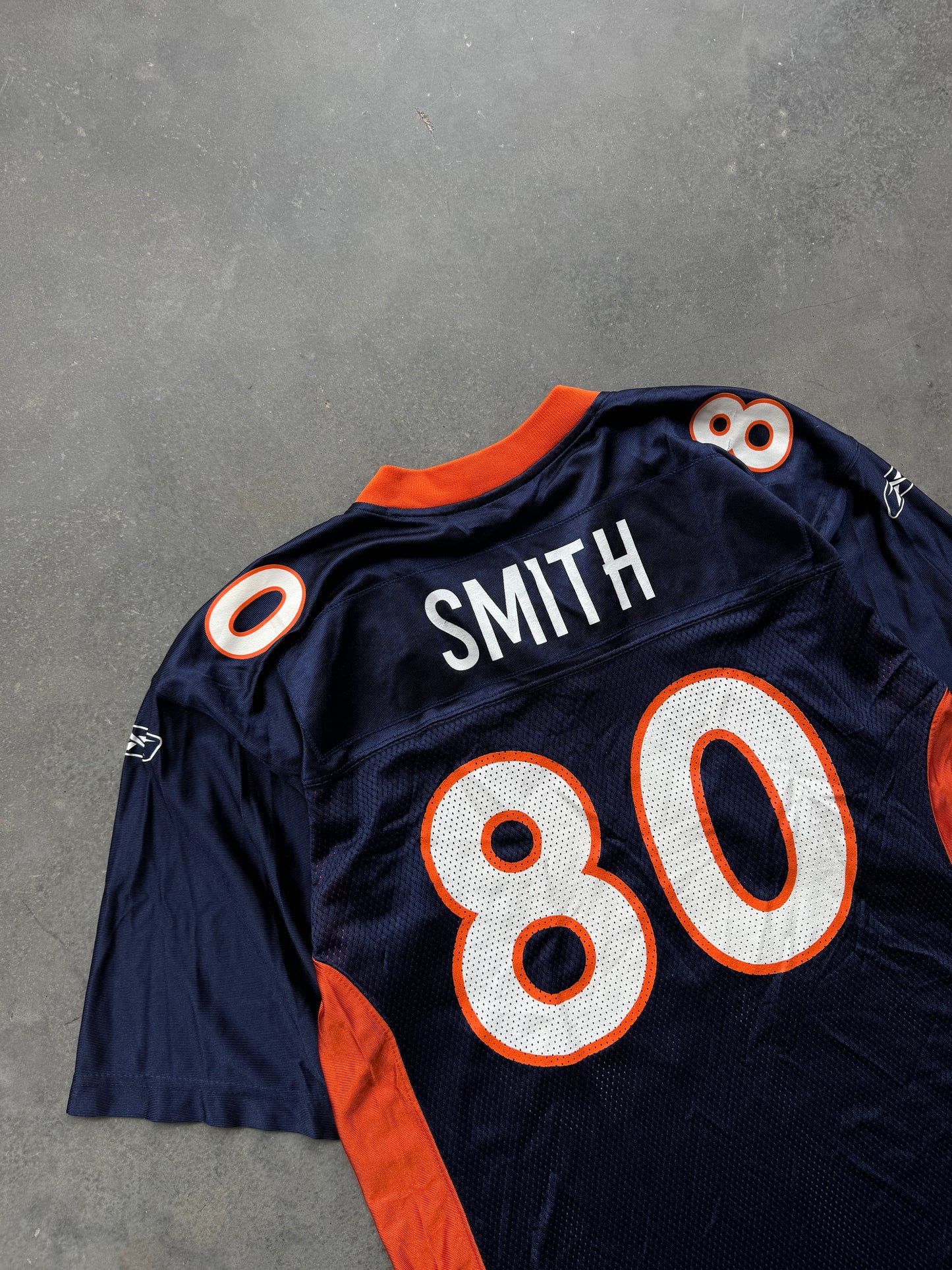 00’s Denver Broncos Rod Smith Vintage Reebok Navy NFL Jersey (Medium)