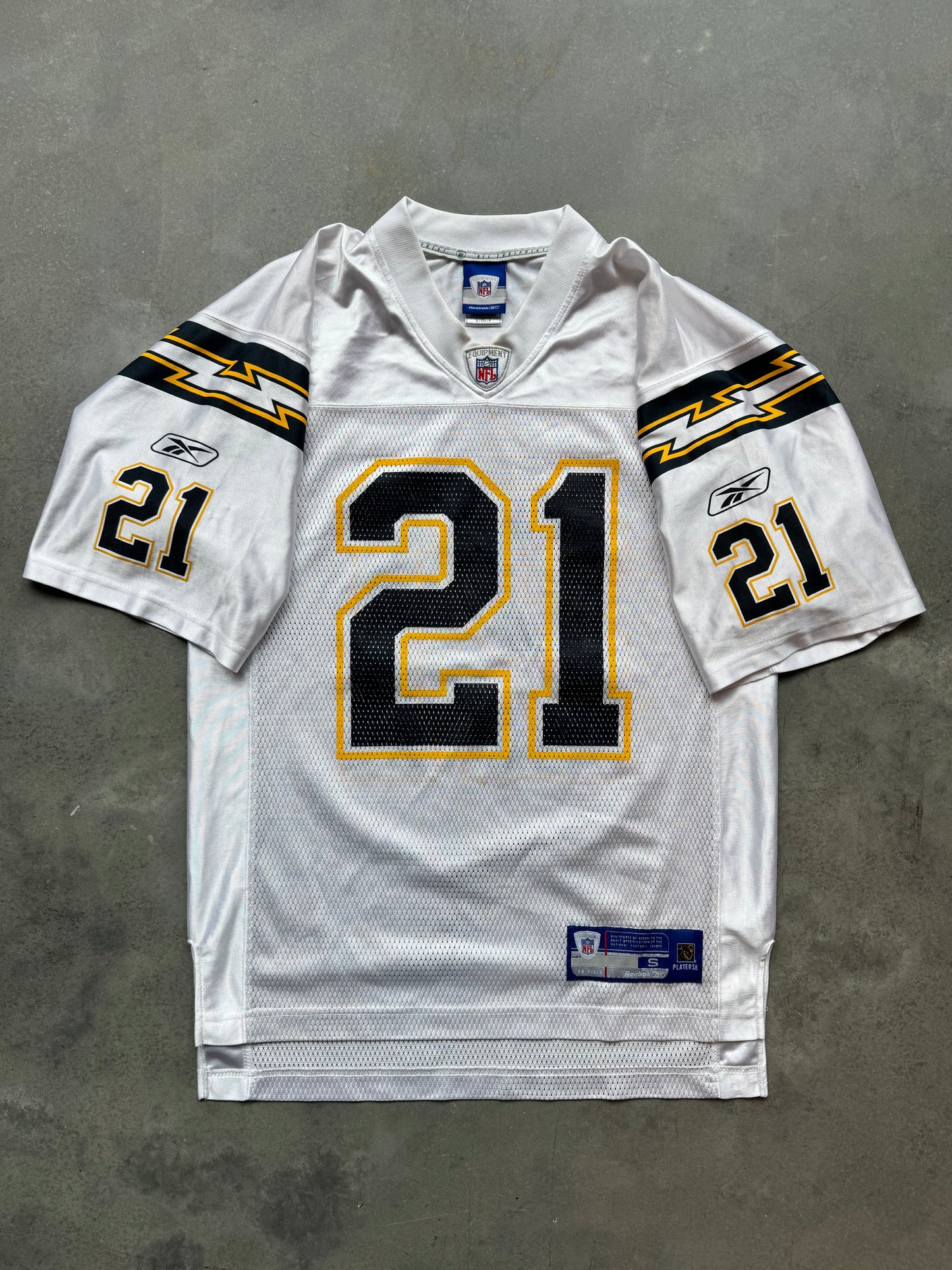 00’s San Diego Chargers LaDainian Tomlinson Vintage White Reebok NFL Jersey (Small)